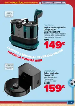 Vista previa Carrefour Electroverano válido desde el 09.06.2026 | Página: 11 | Productos: Cepillo, Robot, Navegación, Aspirador