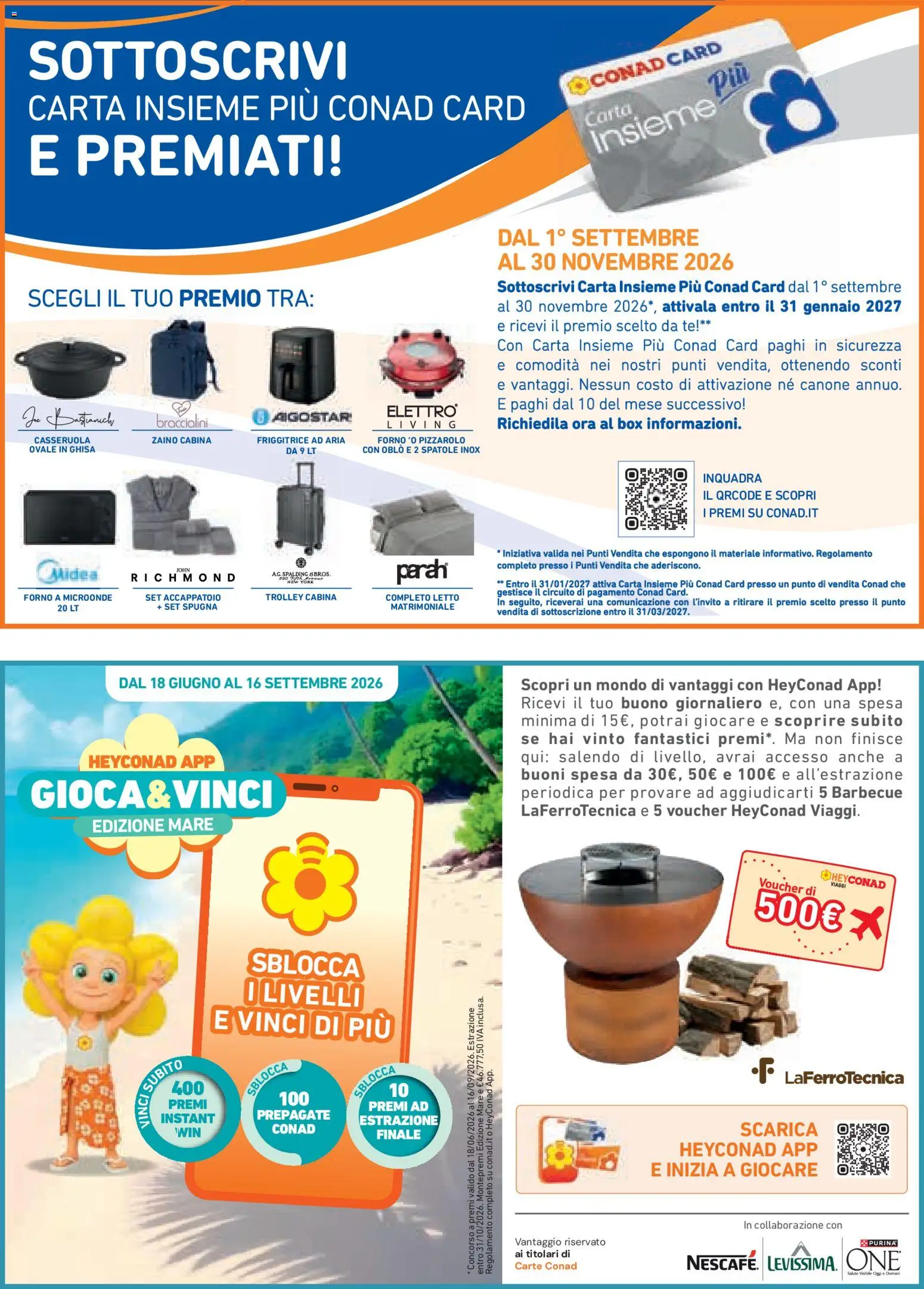 Volantino Conad del 26/08/2026 | Pagina: 11 | Prodotti: Tè, Zaino, Forno a microonde, Letto
