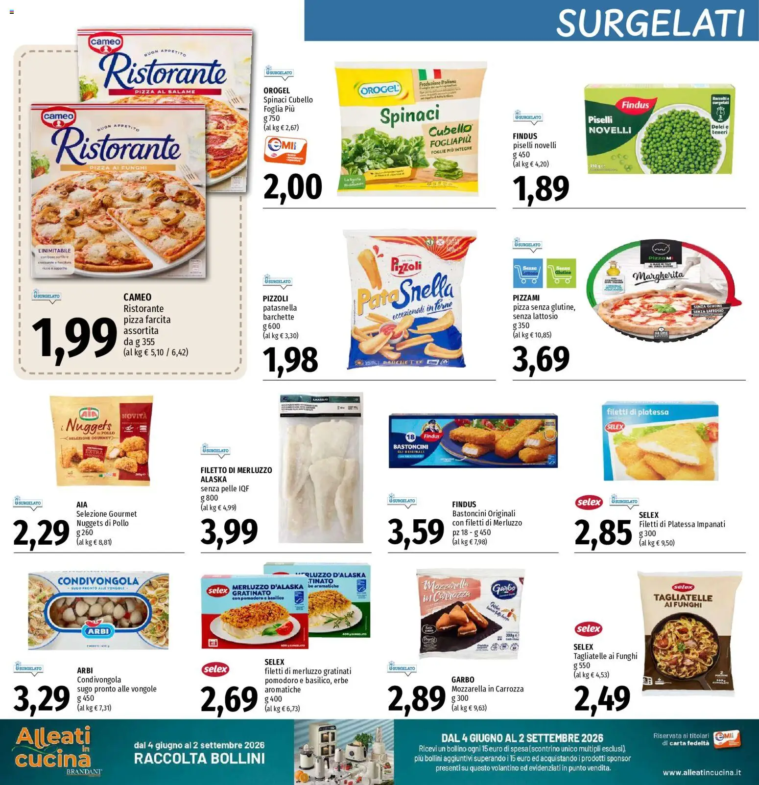 Volantino EMI del 02/07/2026 | Pagina: 10 | Prodotti: Merluzzo, Nuggets, Basilico, Sugo