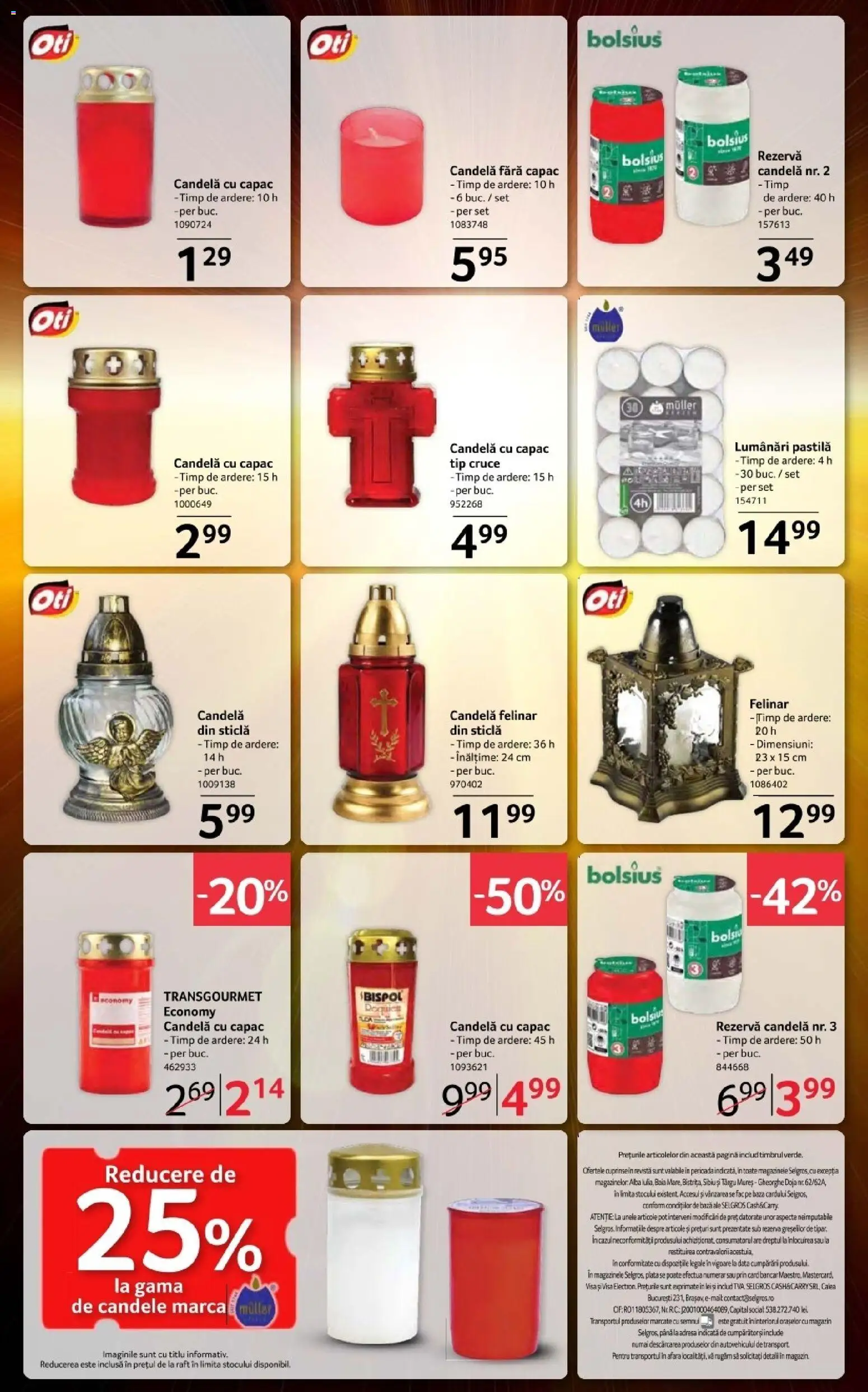 Noul catalog Selgros – valabil de la 16.10.2026 | Pagină: 18 | Produse: Alba, Raft, Felinar, Tip