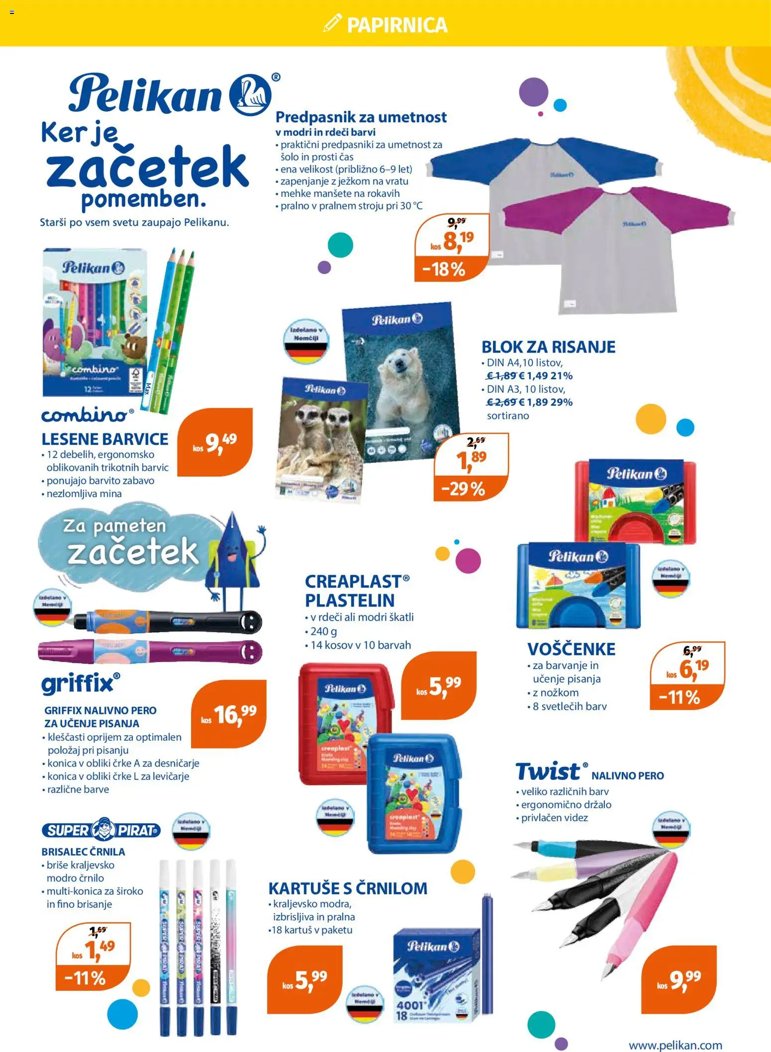 Novi Müller katalog ponudbe – veljaven od 17.08.2026 | Stran: 6 | Izdelki: Barvice, Kos, Blok