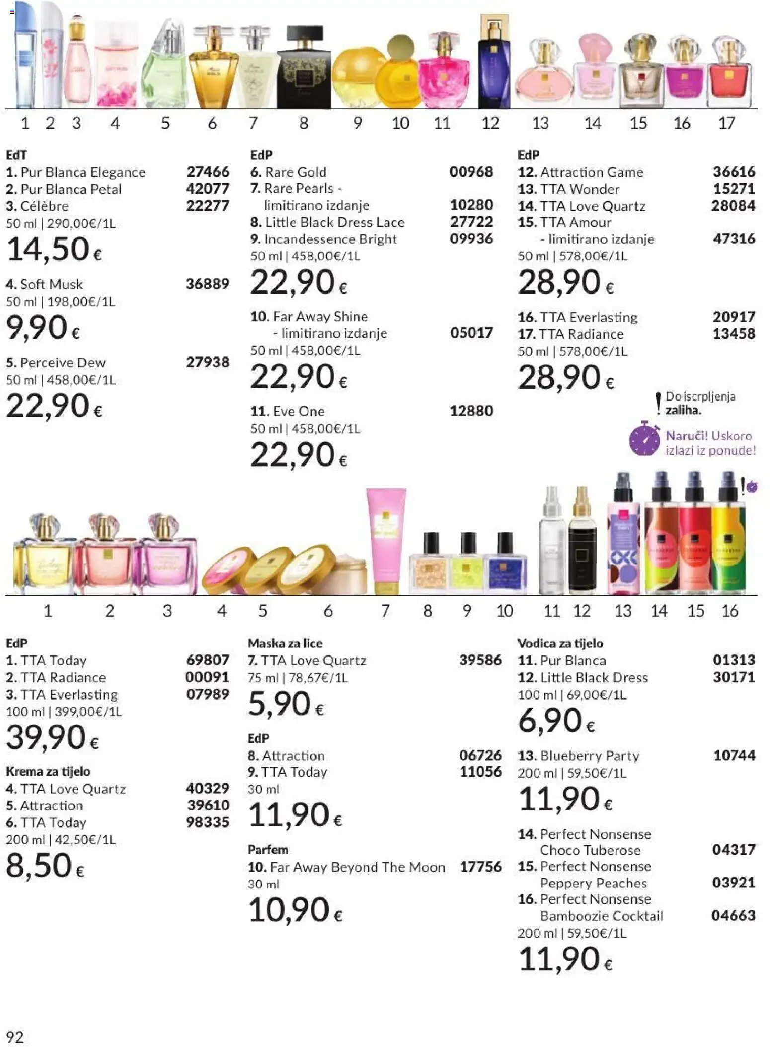 Avon katalog | vrijedi od 30.06.2026 | Stranica: 92 | Proizvodi: Parfem, Maska za lice, Maska, Krema za tijelo
