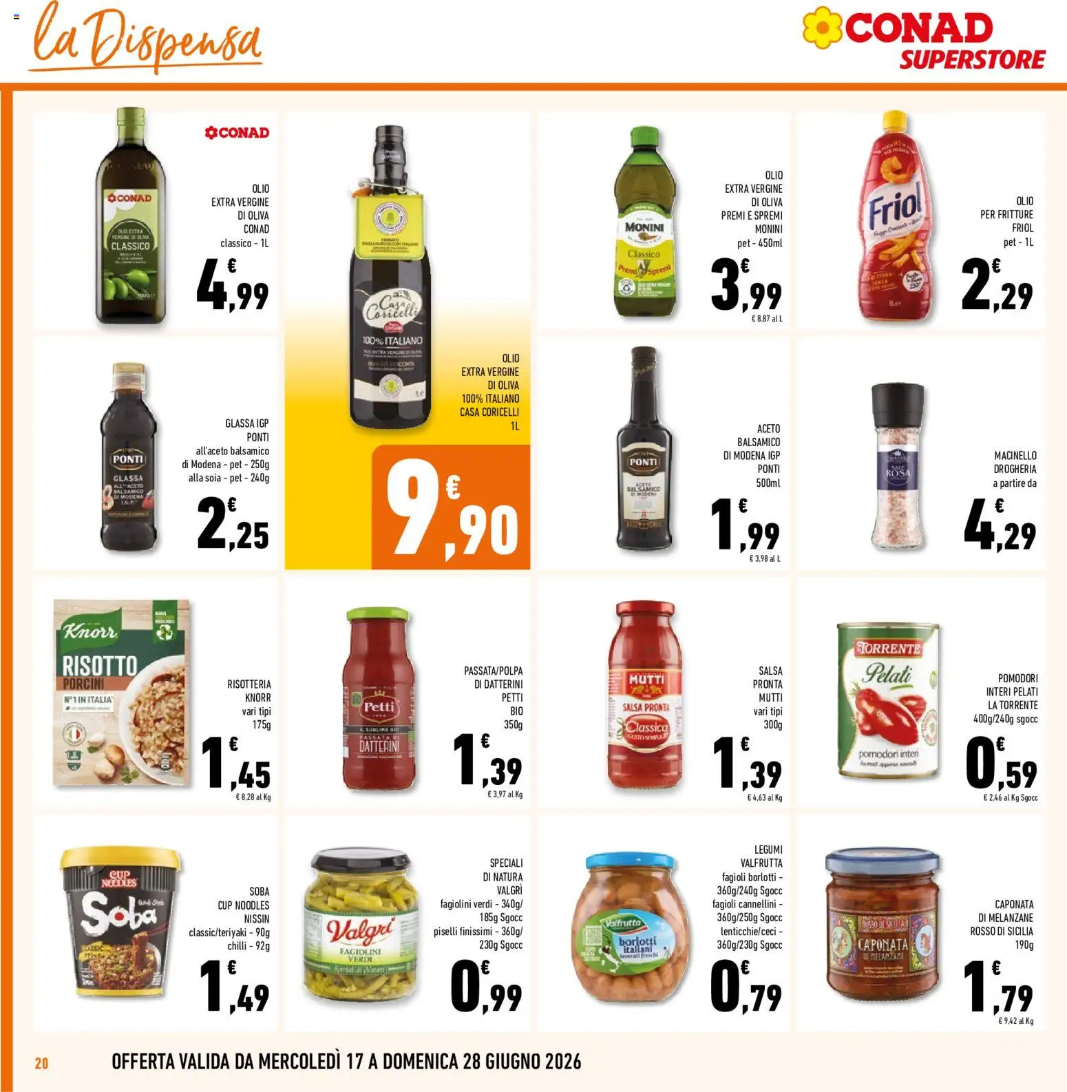 Volantino Conad del 17.06.2026 | Pagina: 20 | Prodotti: Legumi, Cannellini, Olive, Melanzane
