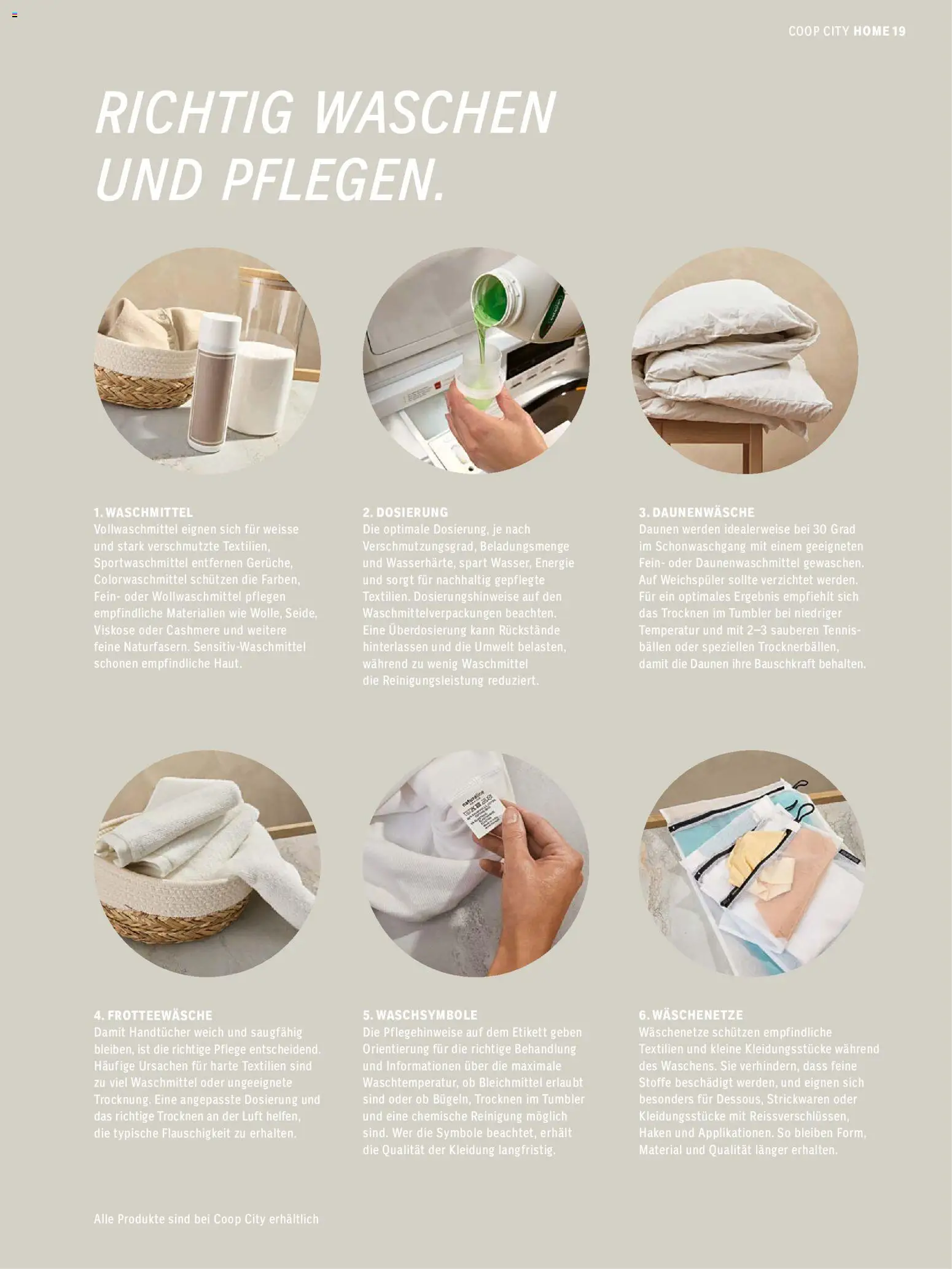 Coop City aktionen – gültig ab 17.08.2026 | Seite: 19 | Produkte: Handtücher, Weichspüler, Waschmittel