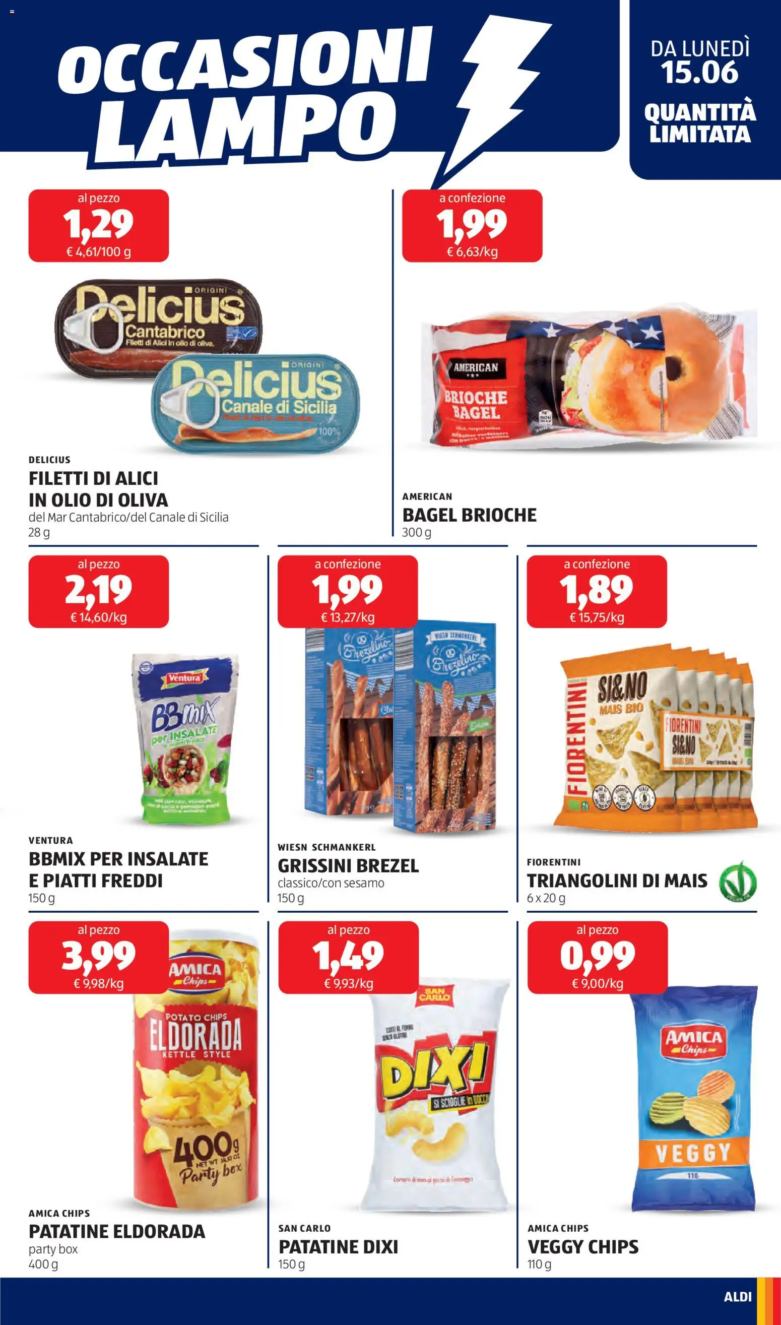 Volantino Aldi del 15.06.2026 | Pagina: 15 | Prodotti: Olio, Mais, Alici, Olio di Oliva