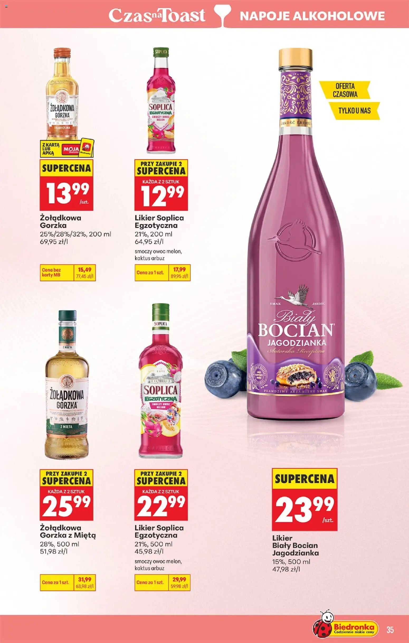 Biedronka gazetka - Czas na toast od 05.10.2026 | Strona: 35 | Produkty: Arbuz, Napoje, Smoczy owoc, Jagodzianka