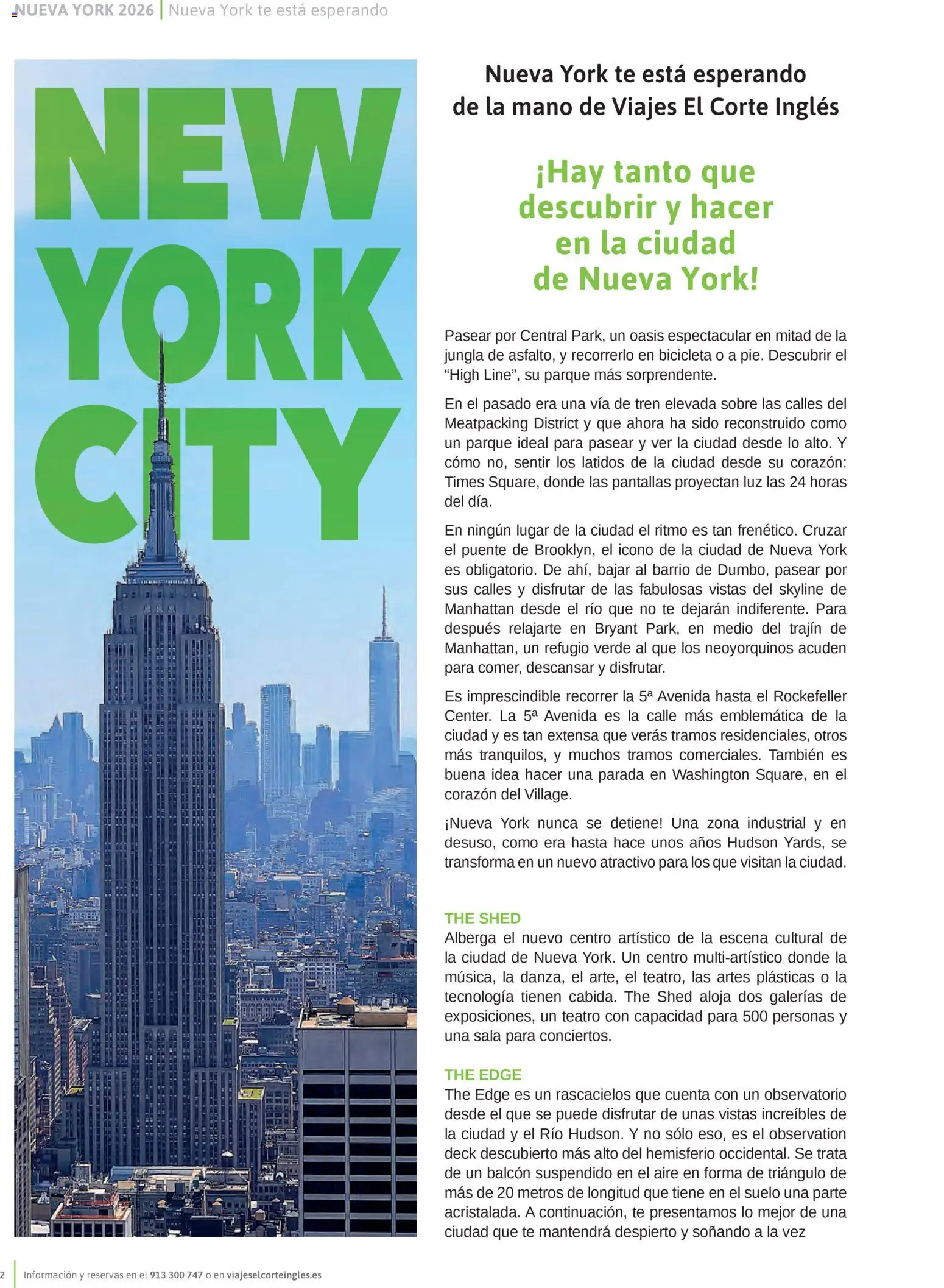 Viajes El Corte Inglés Nueva York │ válido desde el 14.01.2026 | Página: 2 | Productos: Bicicleta, Té