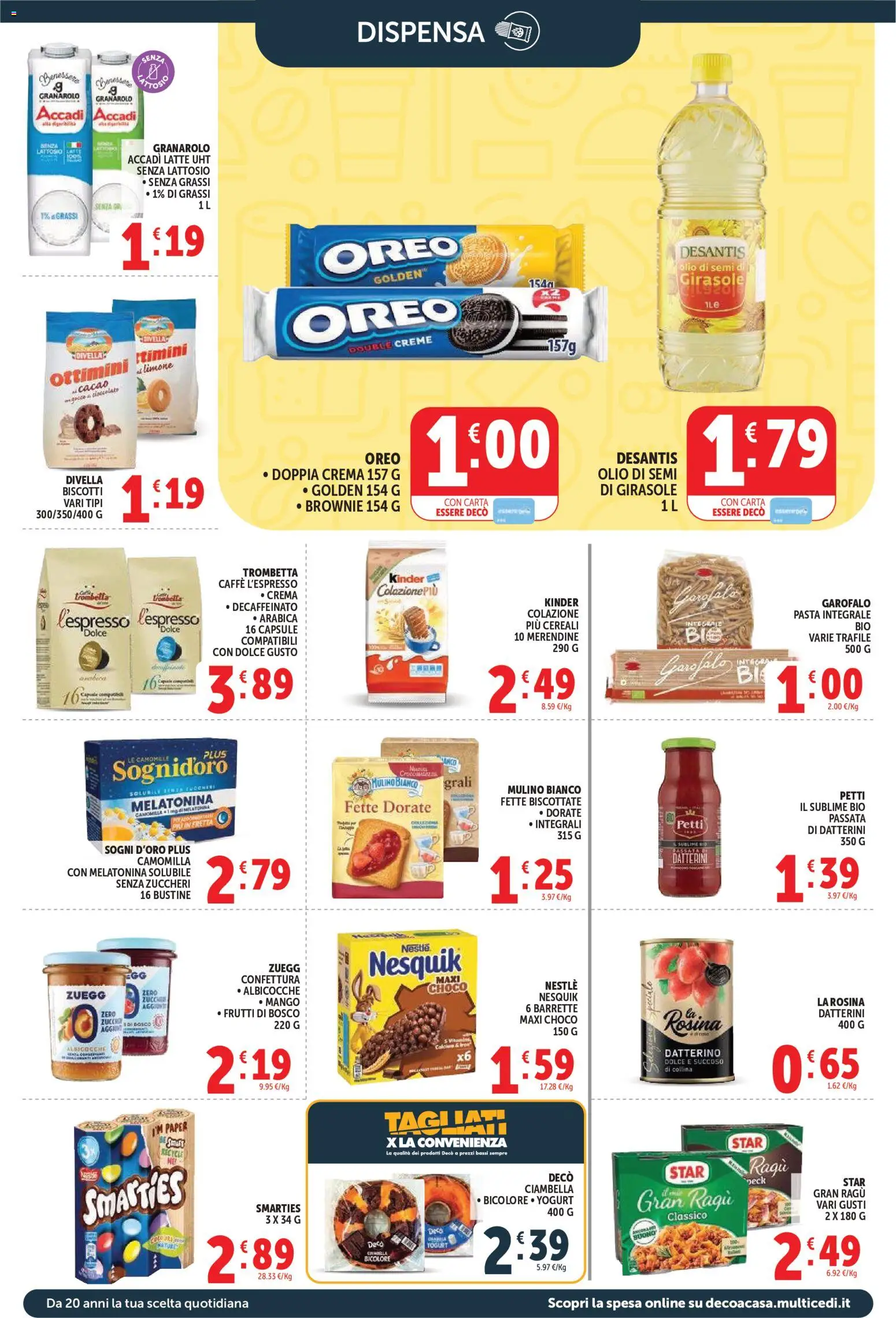 Volantino Decò del 29.05.2026 | Pagina: 8 | Prodotti: Biscotti, Ragú, Albicocche, Merendine
