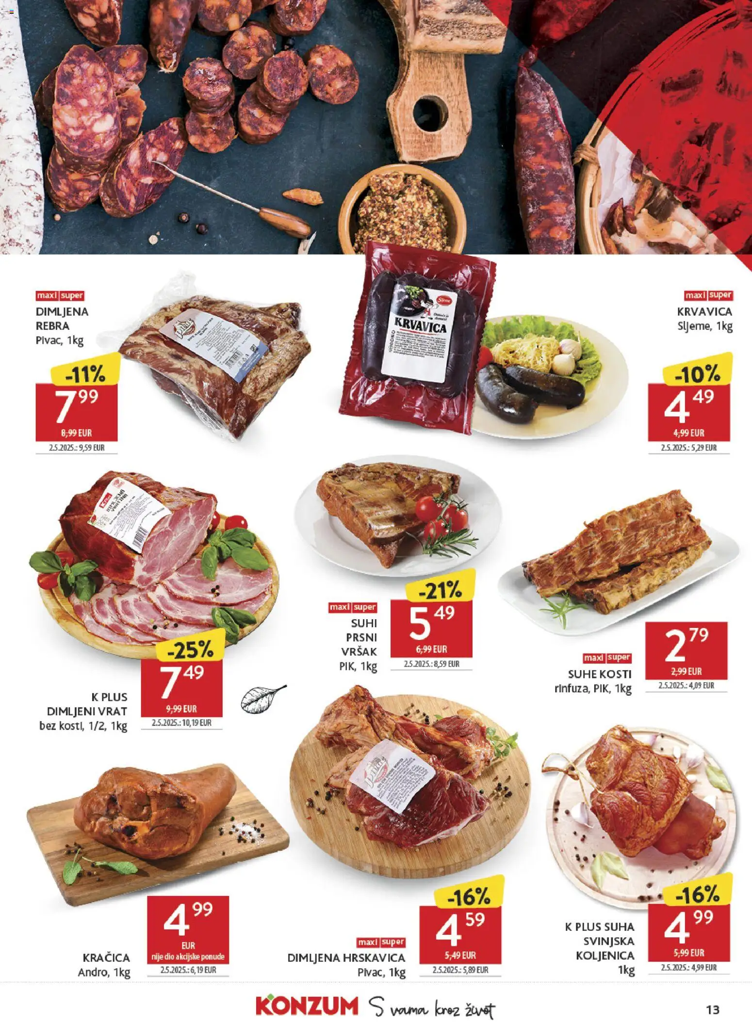 Konzum katalog | vrijedi od 07.10.2026 | Stranica: 13 | Proizvodi: Vrat, Krvavica