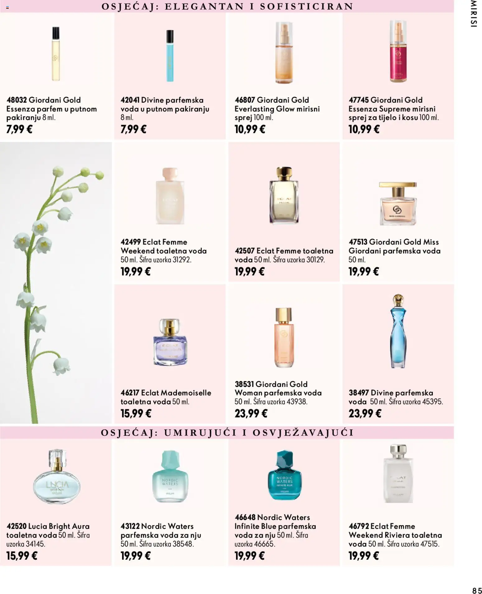 Oriflame katalog | vrijedi od 07.10.2026 | Stranica: 85 | Proizvodi: Sprej za tijelo, Parfem, Voda