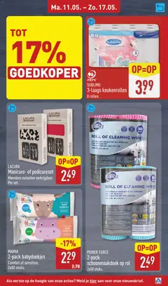 Aldi folder week 20 - Voorbeeld van een folder van Aldi, geldig van 11.05.2026 | Pagina: 17 | Producten: Ostyalap, Babydoekjes