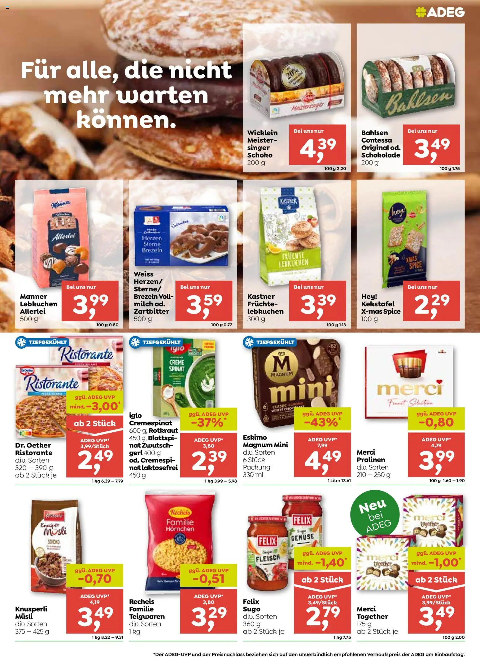 ADEG Flugblatt gültig ab 10.09.2026 | Seite: 5 | Produkte: Gemüse, Milch, Creme, Lebkuchen