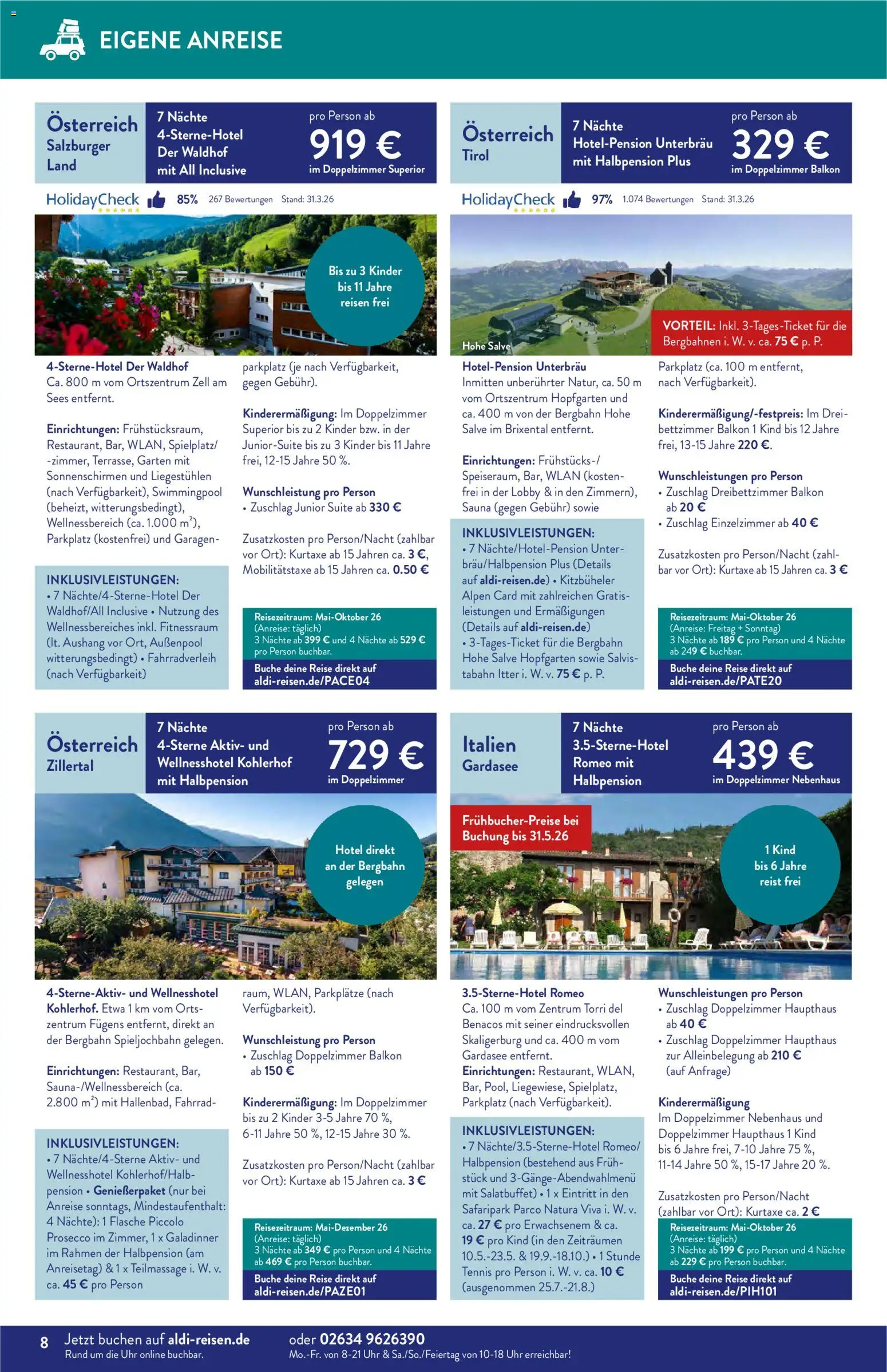Aldi Reisen Reisemagazin – gültig ab 01.05.2026 | Seite: 8