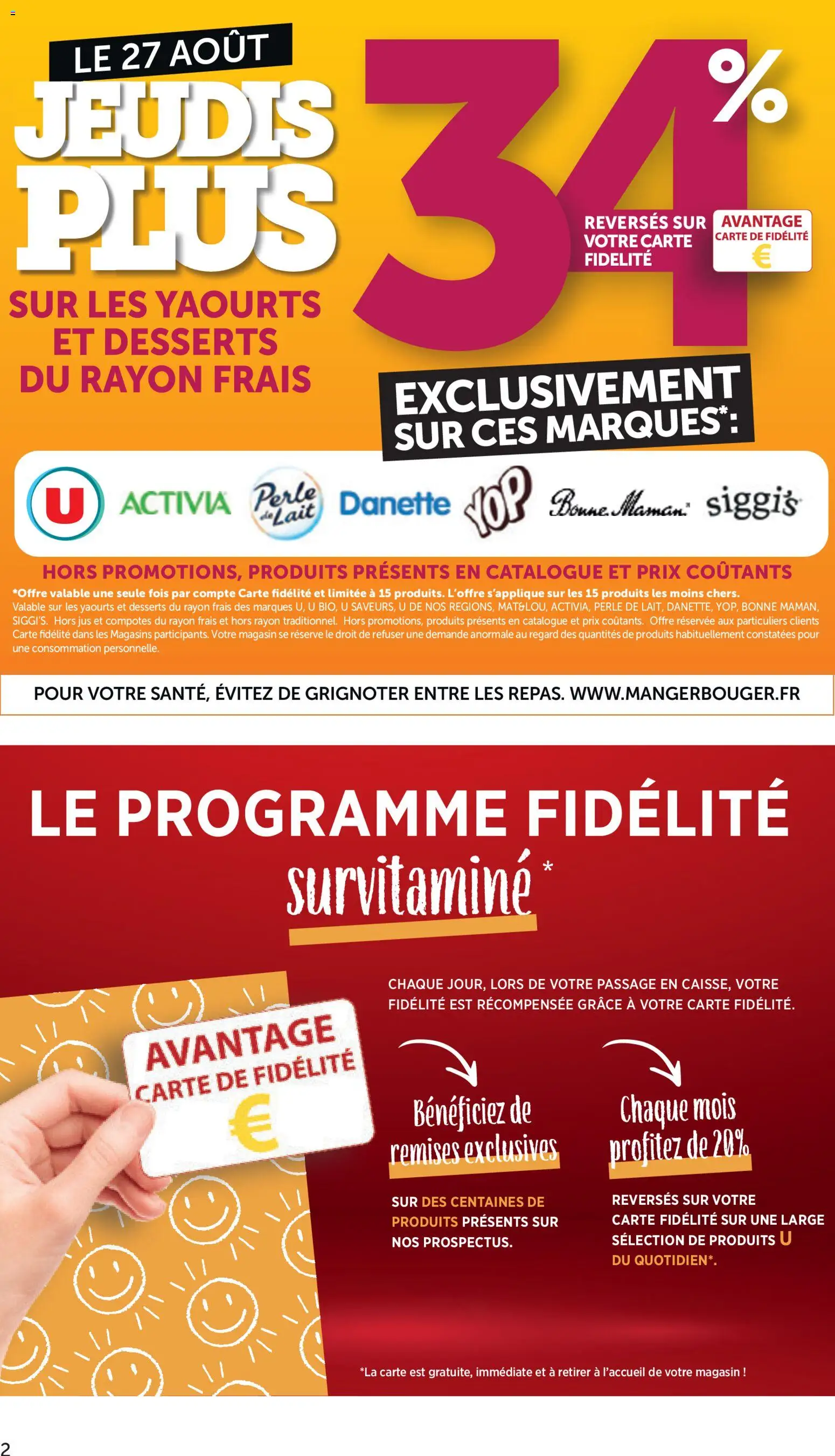{H1} | Page: 2 | Produits: Yaourts, Lait, Jus, Bonne Maman