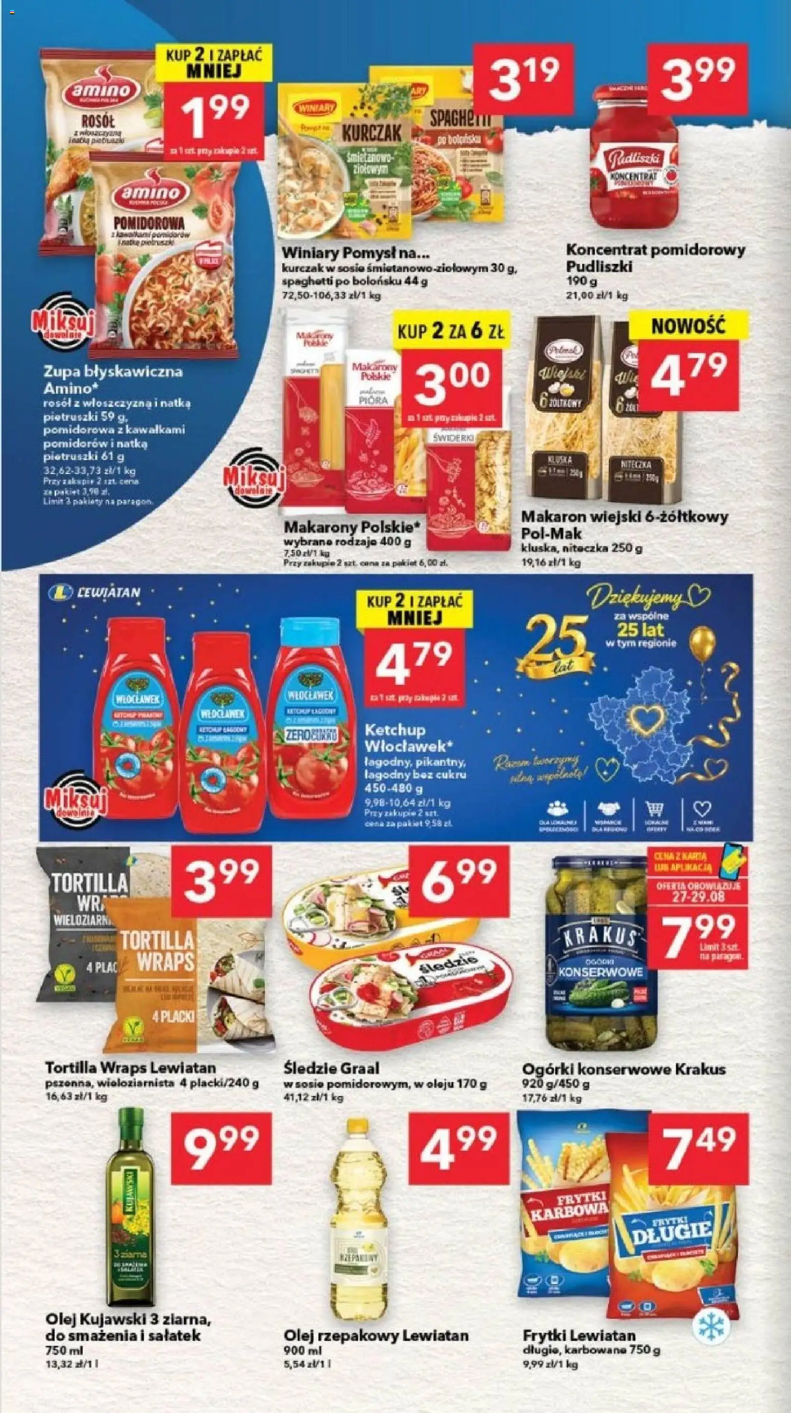 Lewiatan gazetka - Bydgoszcz od 27.08.2026 | Strona: 4 | Produkty: Olej rzepakowy, Tilapia, Zupa, Ogórki