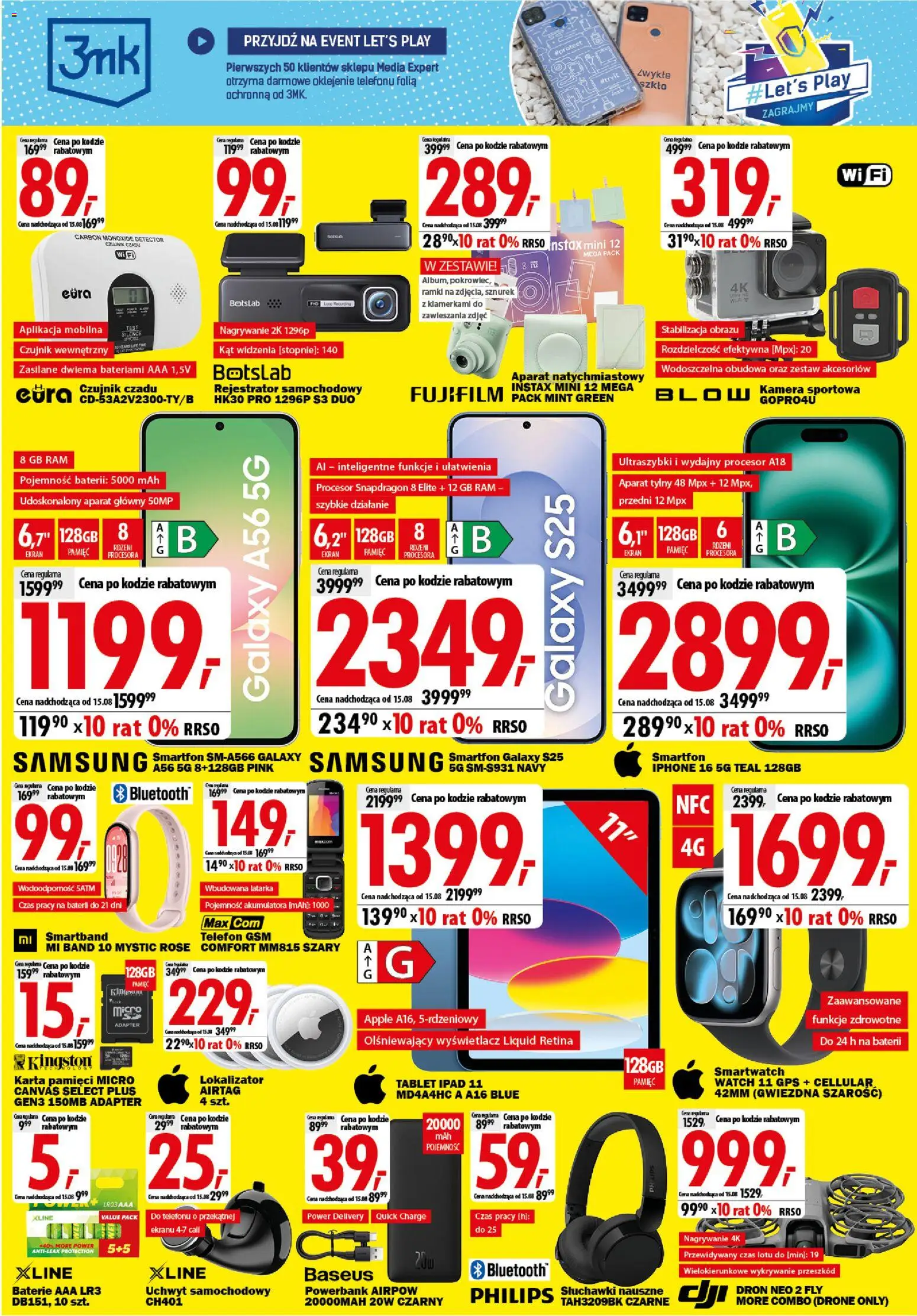 Mediaexpert promocje - Wielkie otwarcie Tychy od 06.08.2026 | Strona: 4 | Produkty: Smartfon, Powerbank, Baterie, Dron