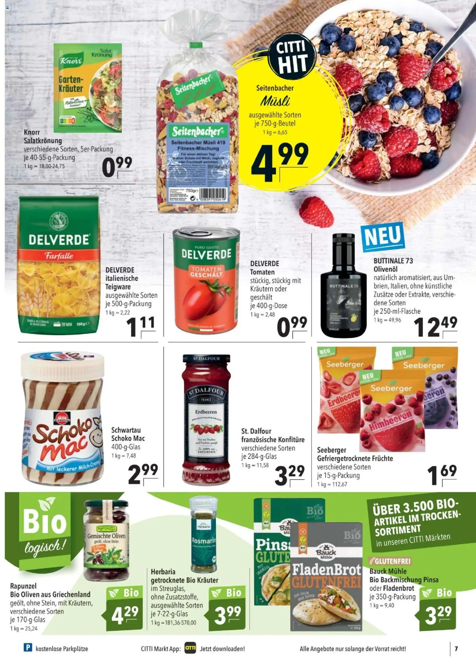 CITTI tilbudsavis – gyldig fra 03.06.2026 | Side: 7 | Produkter: Salat, Müsli, Oliven