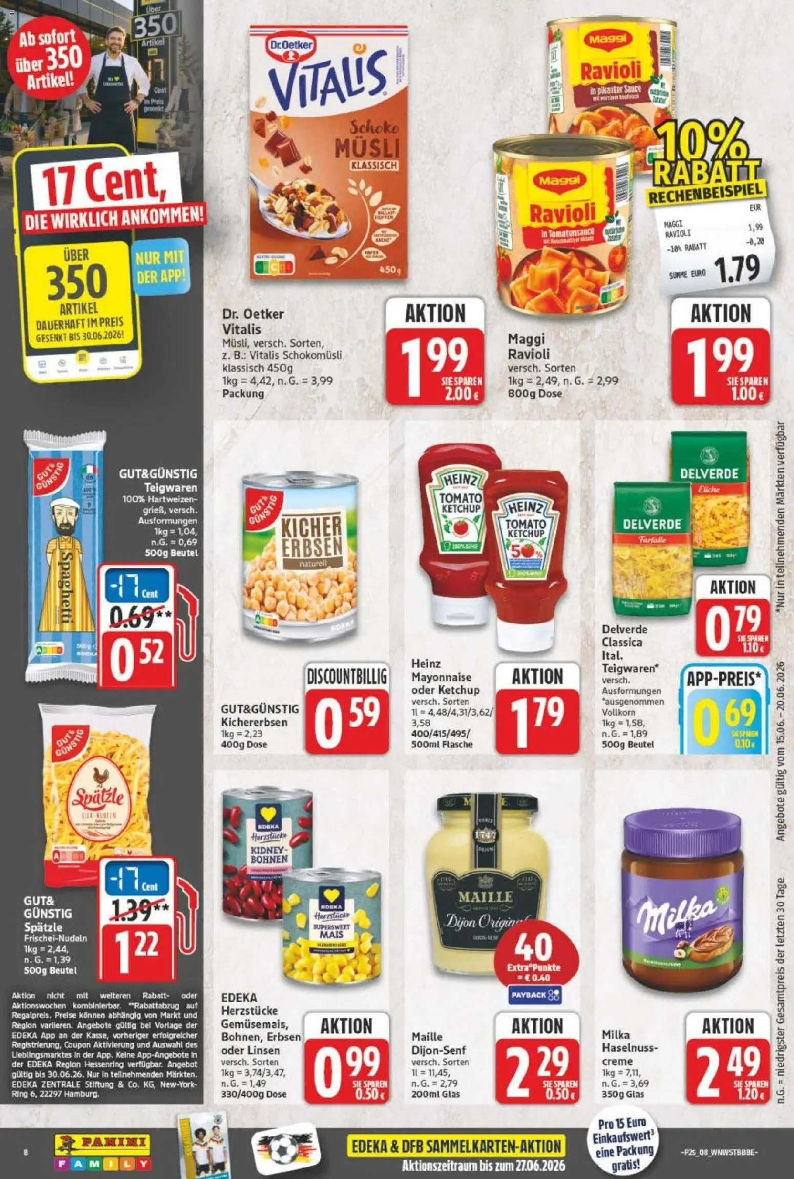 NP Discount Prospekt – gültig ab 15.06.2026 | Seite: 8 | Produkte: Musli, Creme, Ketchup, Erbsen