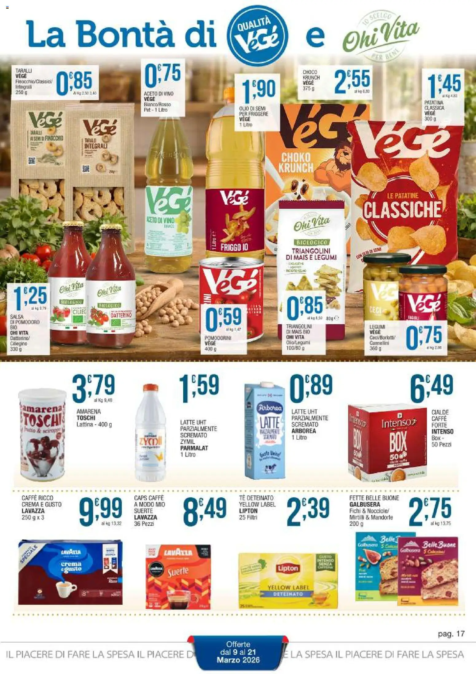 Volantino Sidis del 09.03.2026 | Pagina: 17 | Prodotti: Legumi, Caffè, Tè, Vino