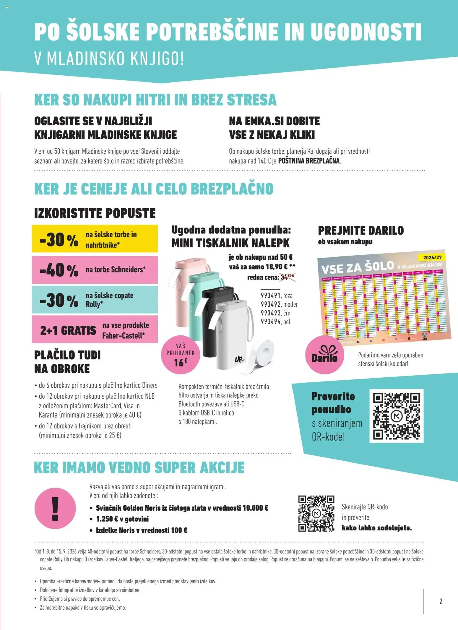 Novi Mladinska Knjiga katalog ponudbe – veljaven od 01.08.2026 | Stran: 3 | Izdelki: Tiskalnik, Svinčnik