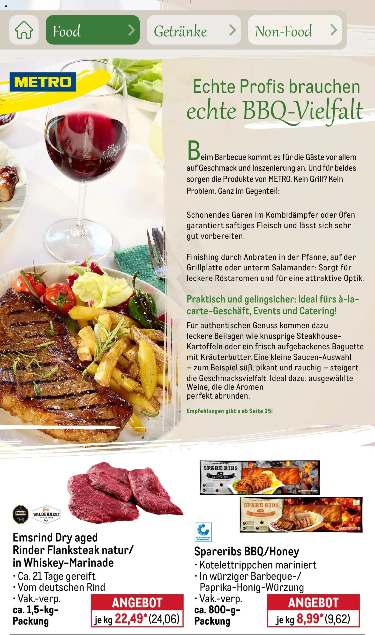 Metro Saisonkatalog Outdoor Dining – gültig ab 01.06.2026 | Seite: 5 | Produkte: Grill, Baguette, Kartoffeln, Fleisch
