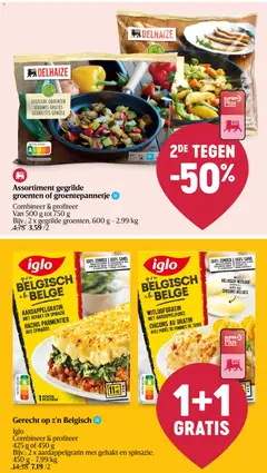 AARDAPPELGRATIN MET GEHAKT EN SPINAZIE, Hachis parmentier aux épinards - Voorbeeld van een folder van Delhaize, geldig van 17/09/2026 | Pagina: 23 | Producten: Gehakt, Groenten, Spinazie