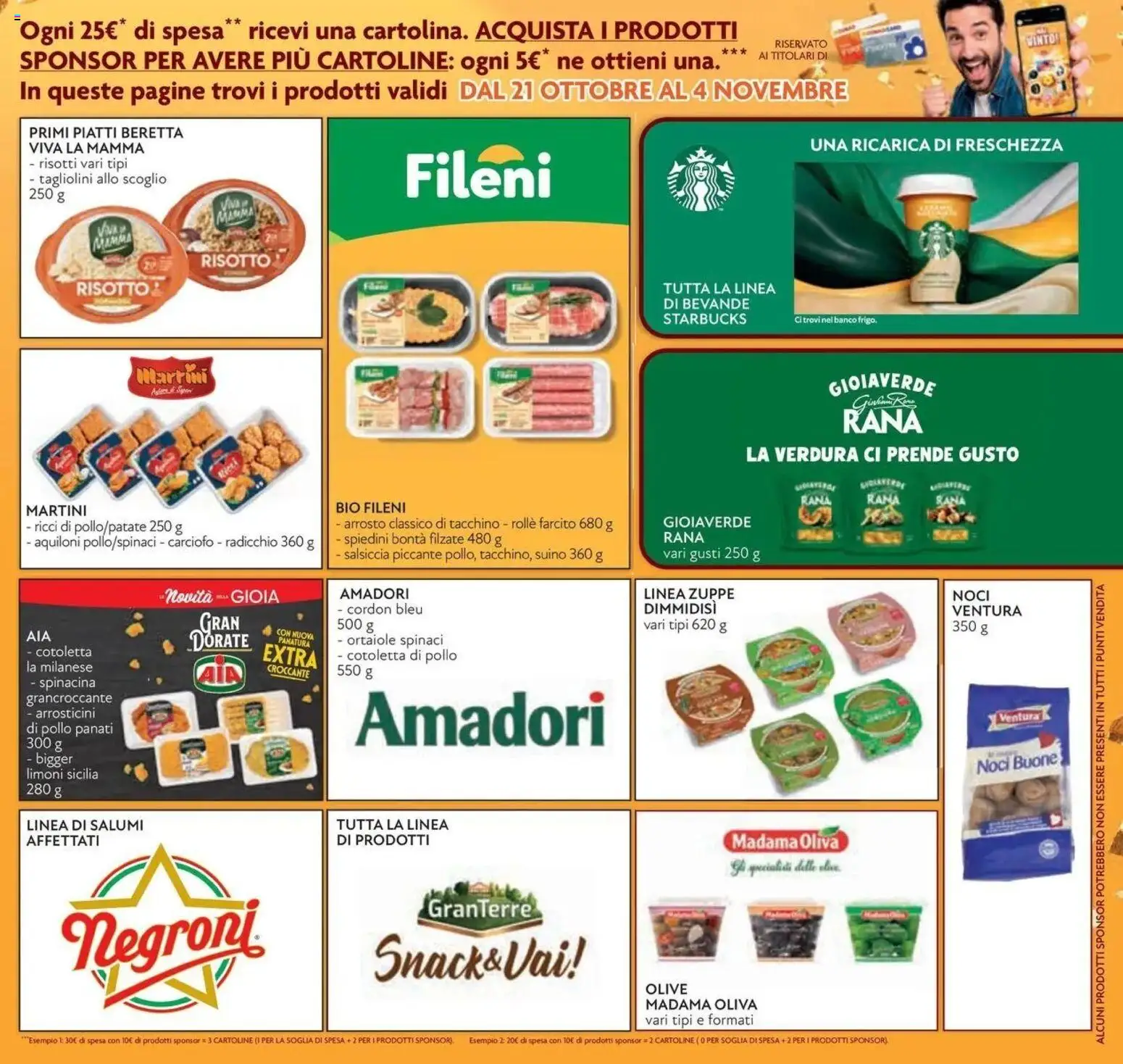 Anteprima volantino Conad dal 21/10/2026 prossima settimana | Pagina: 7 | Prodotti: Salsiccia, Noci, Spinaci, Arrosticini