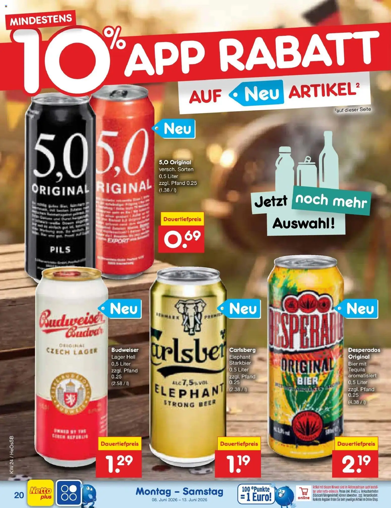 Netto Marken-Discount Prospekt Kröpelin – gültig ab 08.06.2026 | Seite: 32 | Produkte: Carlsberg, Bier, Desperados, Budweiser