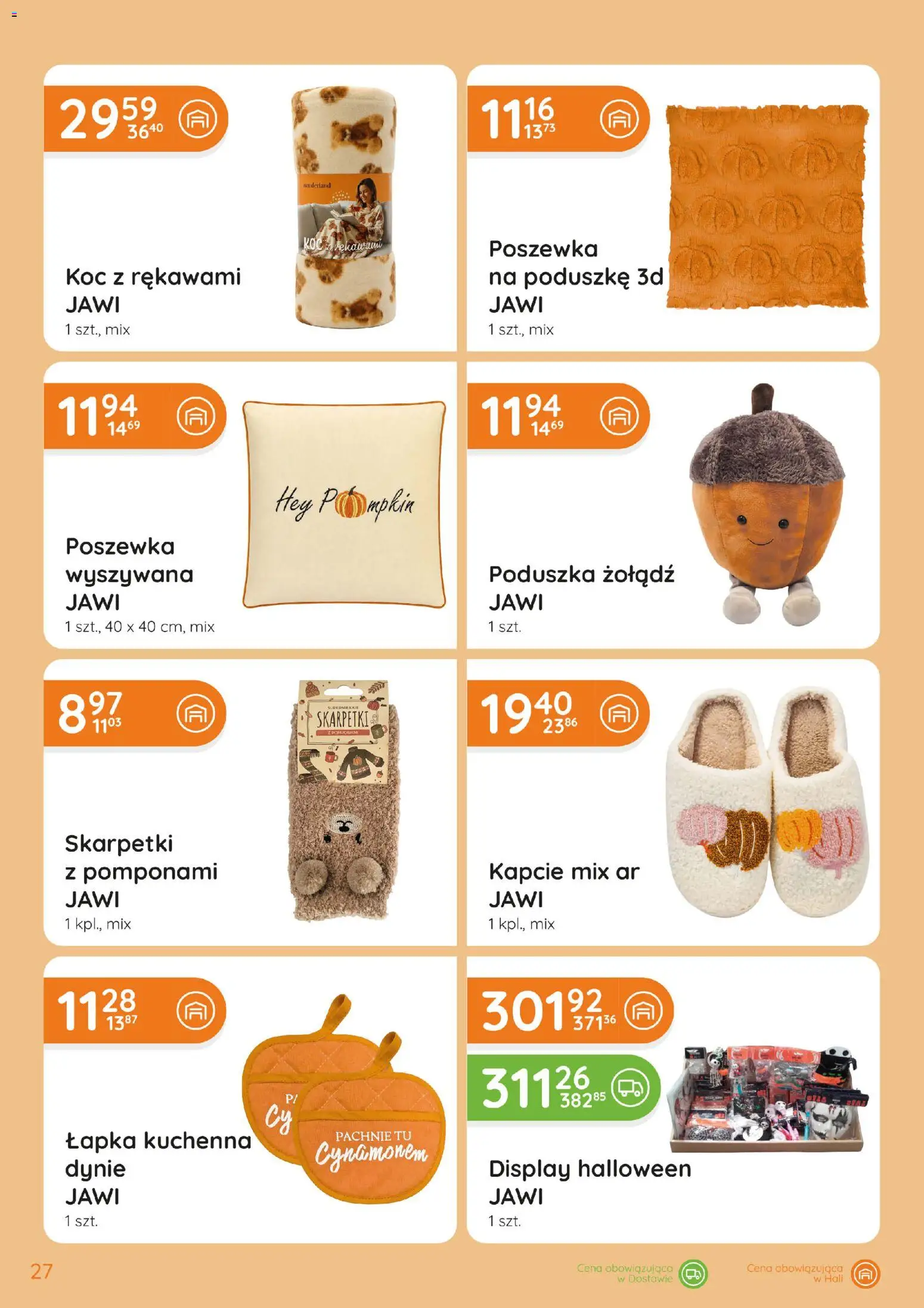 Eurocash gazetka - Katalog Chemiczny od 01.10.2026 | Strona: 27 | Produkty: Kapcie, Skarpetki, Poduszka, Koc