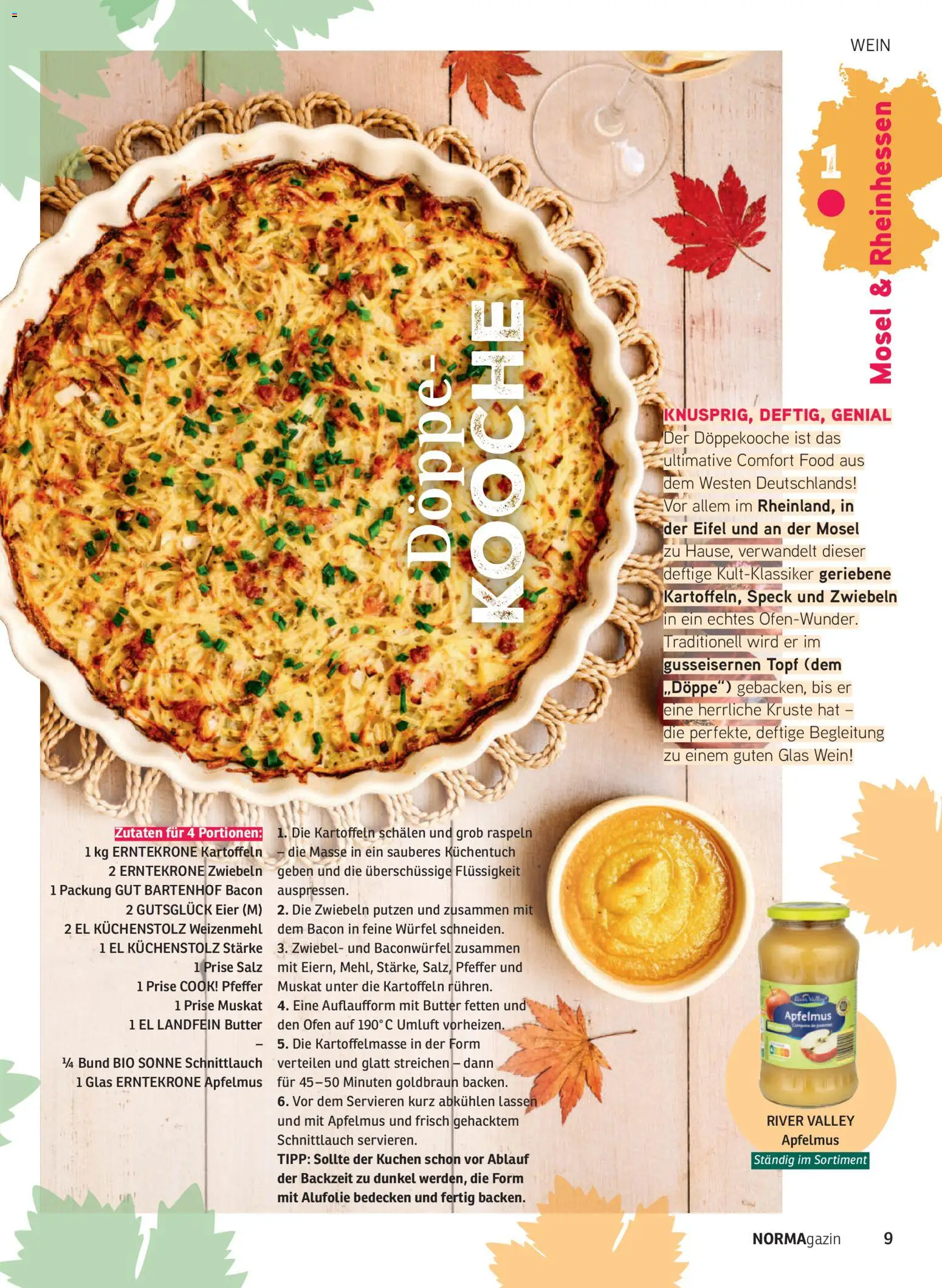 Norma NORMAgazin September/Oktober 2026 – gültig ab 01.09.2026 | Seite: 9 | Produkte: Kartoffeln, Salz, Wein, Apfelmus