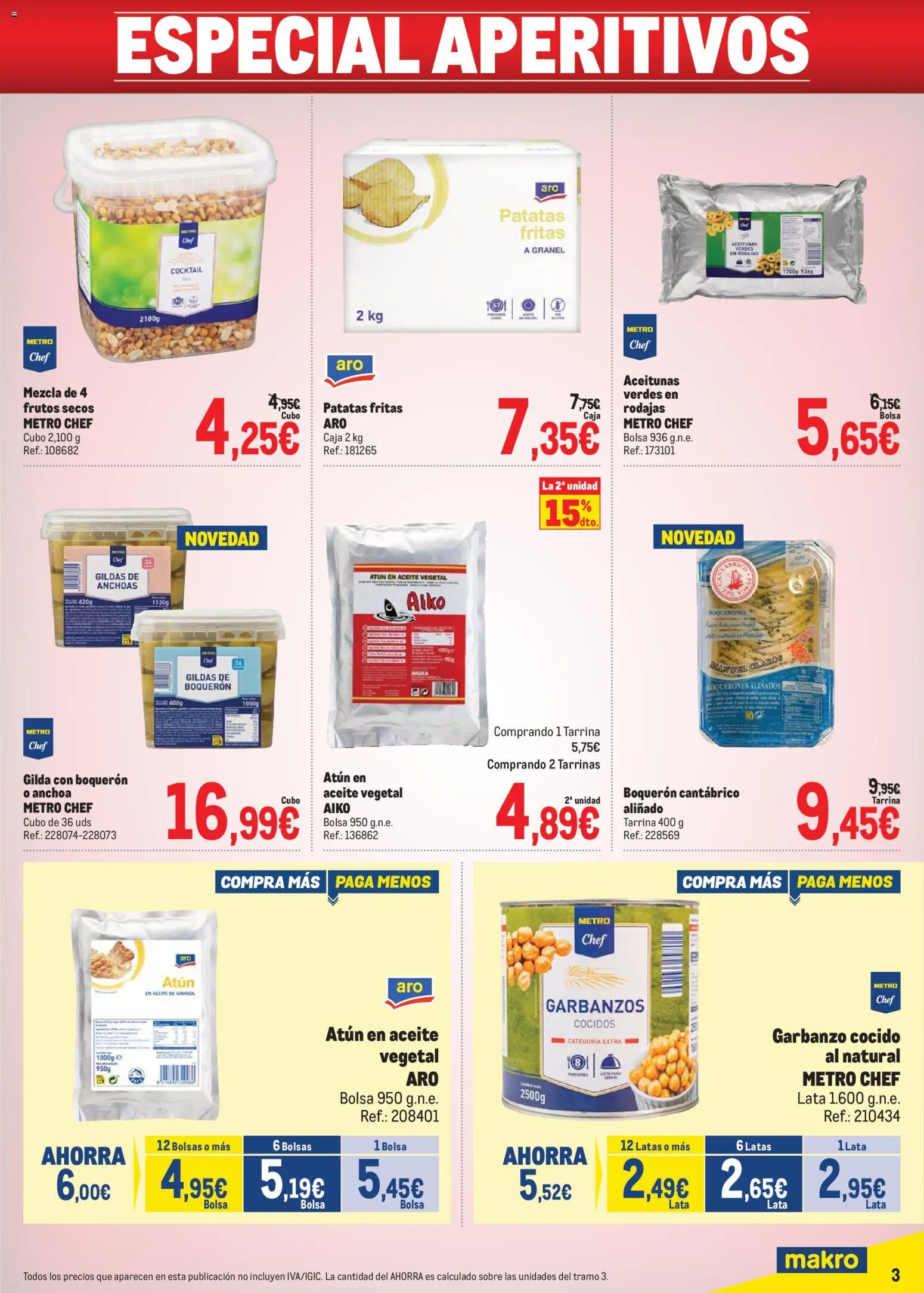 Makro catálogo │ válido desde el 19/10/2026 | Página: 3 | Productos: Aceitunas, Patatas, Patatas fritas, Anchoa