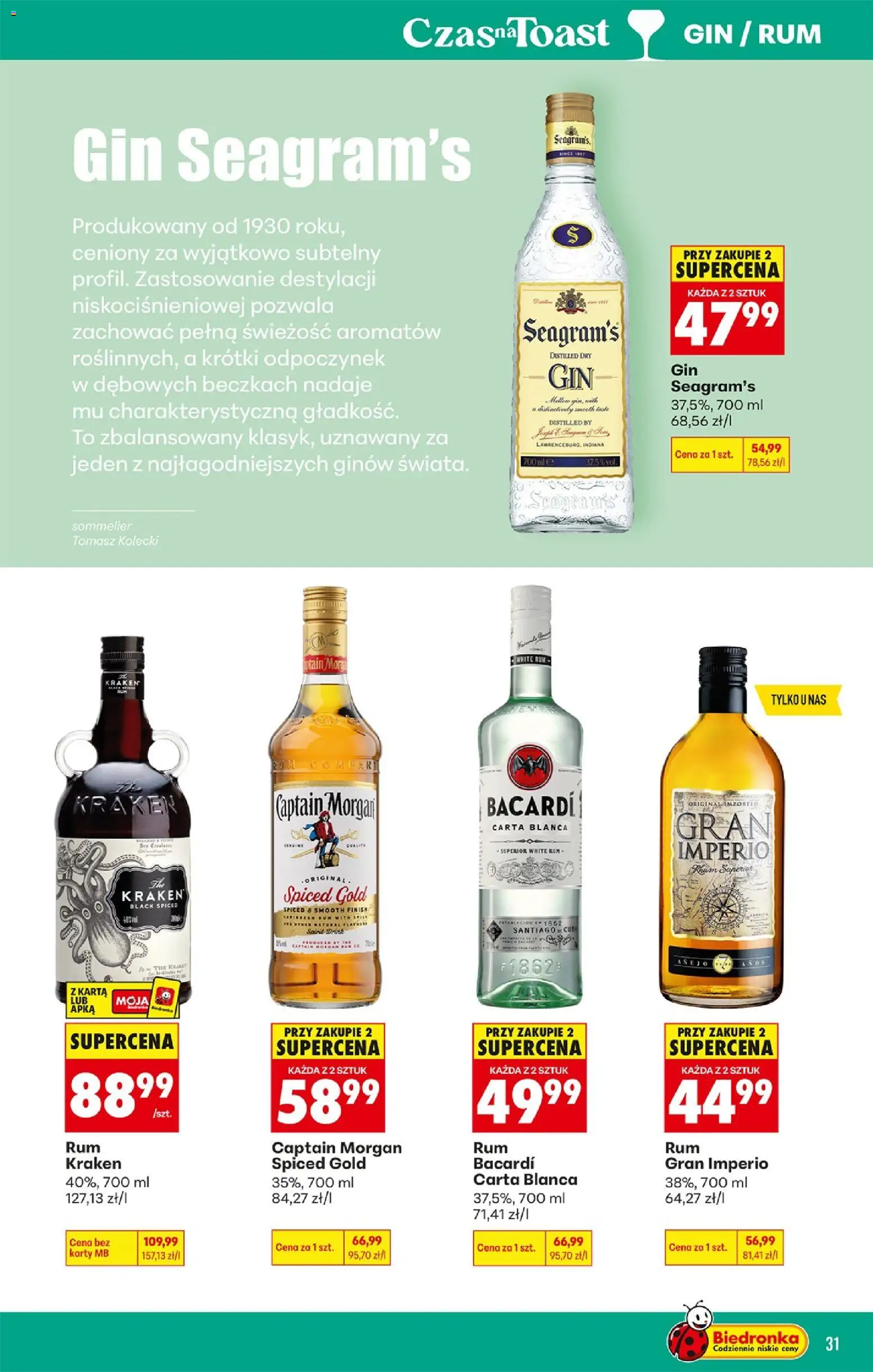 Biedronka gazetka - Czas na toast od 01.06.2026 | Strona: 31