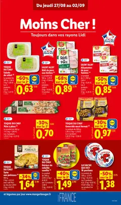 LIDL - Prévisualisation de TOQUE DU CHEF Pâte à pizza, Le produit de 260 g ; 1 € (1 kg = 3,85 €) valide à partir de 27/08/2026 | Page: 13