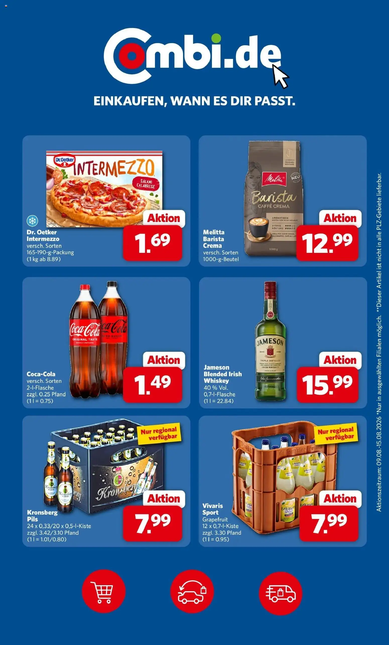 Combi Prospekt Dülmen (ab 10.08.2026) zum Blättern | Seite: 33 | Produkte: Melitta, Cola, Jameson, Whiskey