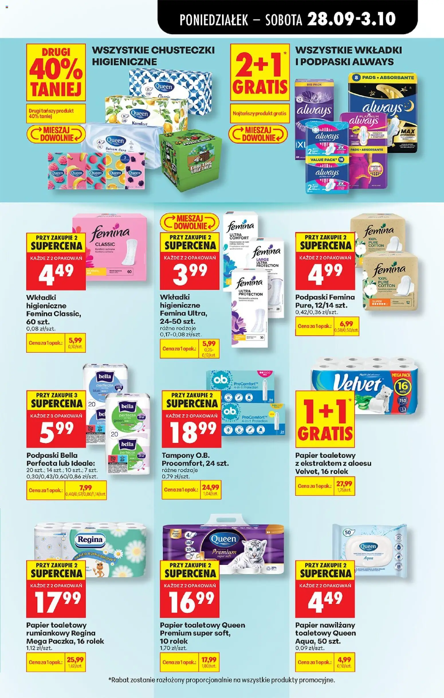 Biedronka Polsko leták - Codziennie niskie ceny od 28.09.2026 | Strana: 93 | Produkty: Velvet, Tampony