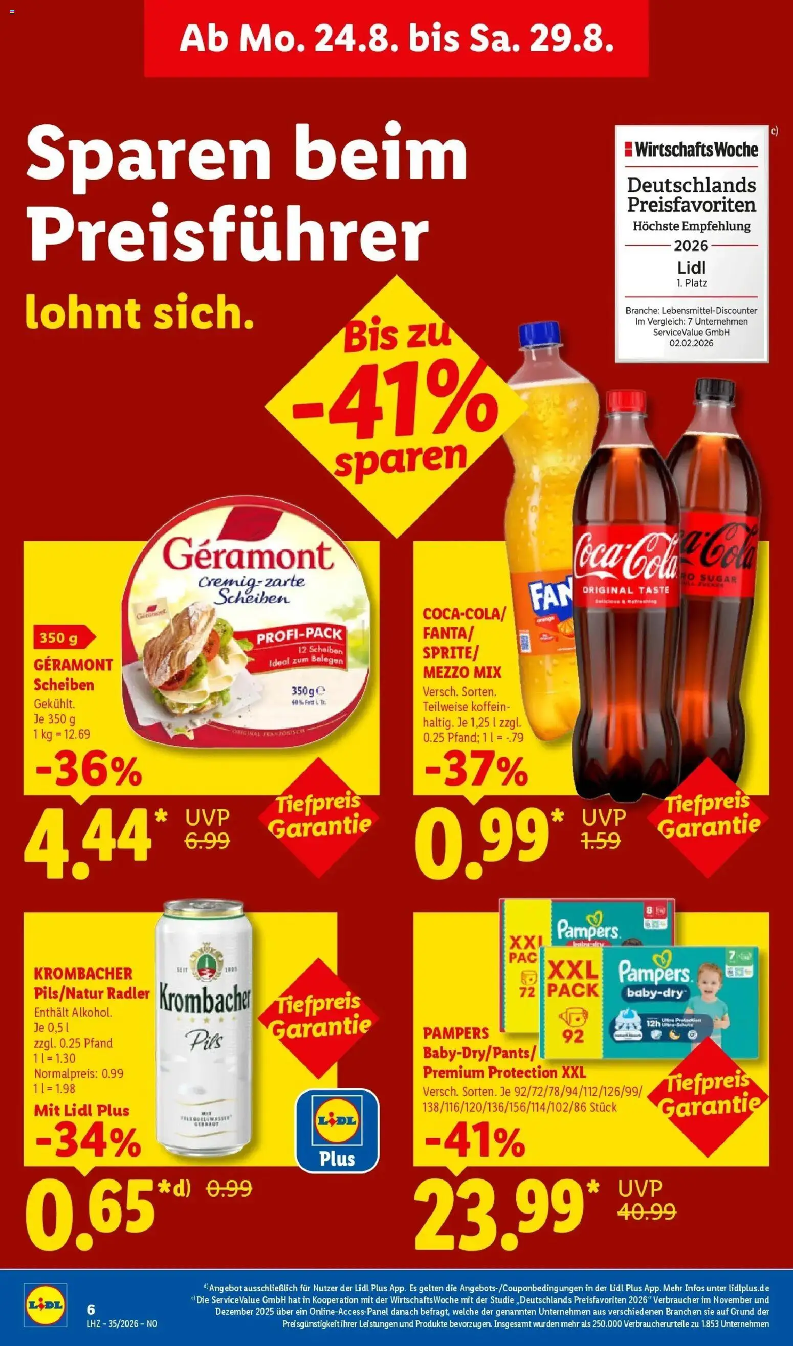 Lidl Prospekt Wahlstedt (ab 24.08.2026) zum Blättern » Angebote | Seite: 18 | Produkte: Geramont, Mezzo mix, Pils, Radler