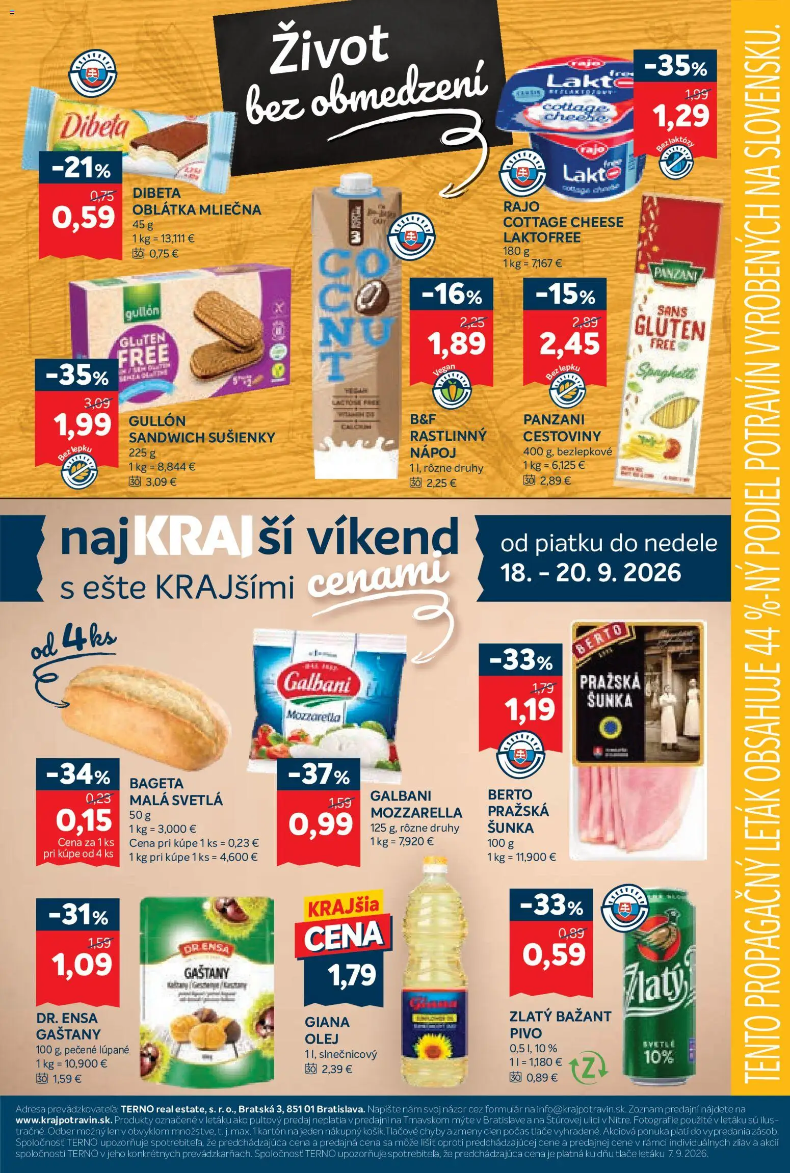 Nové Kraj akcie – leták je platný od 17.09.2026 | Strana: 17 | Produkty: Gaštany, Pivo, Šunka, Cottage cheese