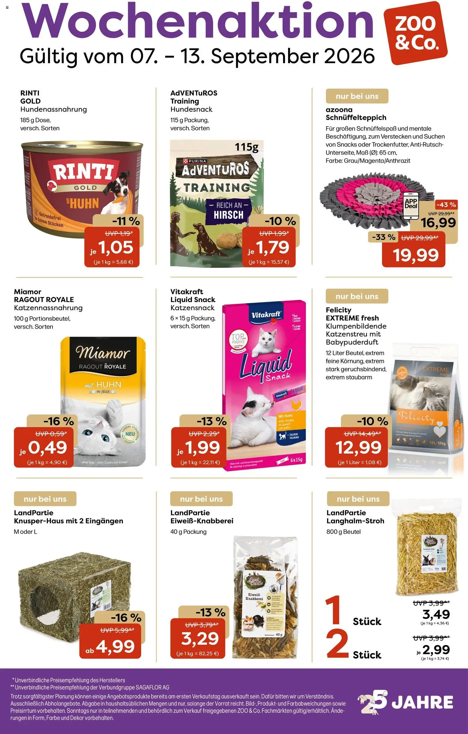 Zoo & co Prospekt – gültig ab 07.09.2026 | Seite: 1 | Produkte: Zucker