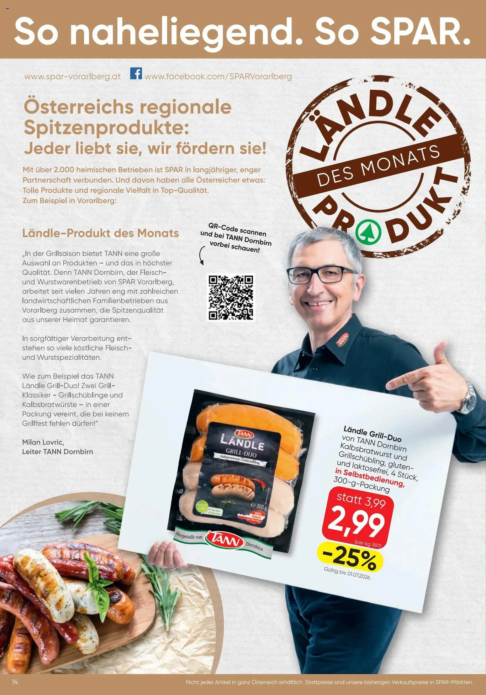 Spar - Flugblatt gültig ab 18.06.2026 | Seite: 14 | Produkte: Grill
