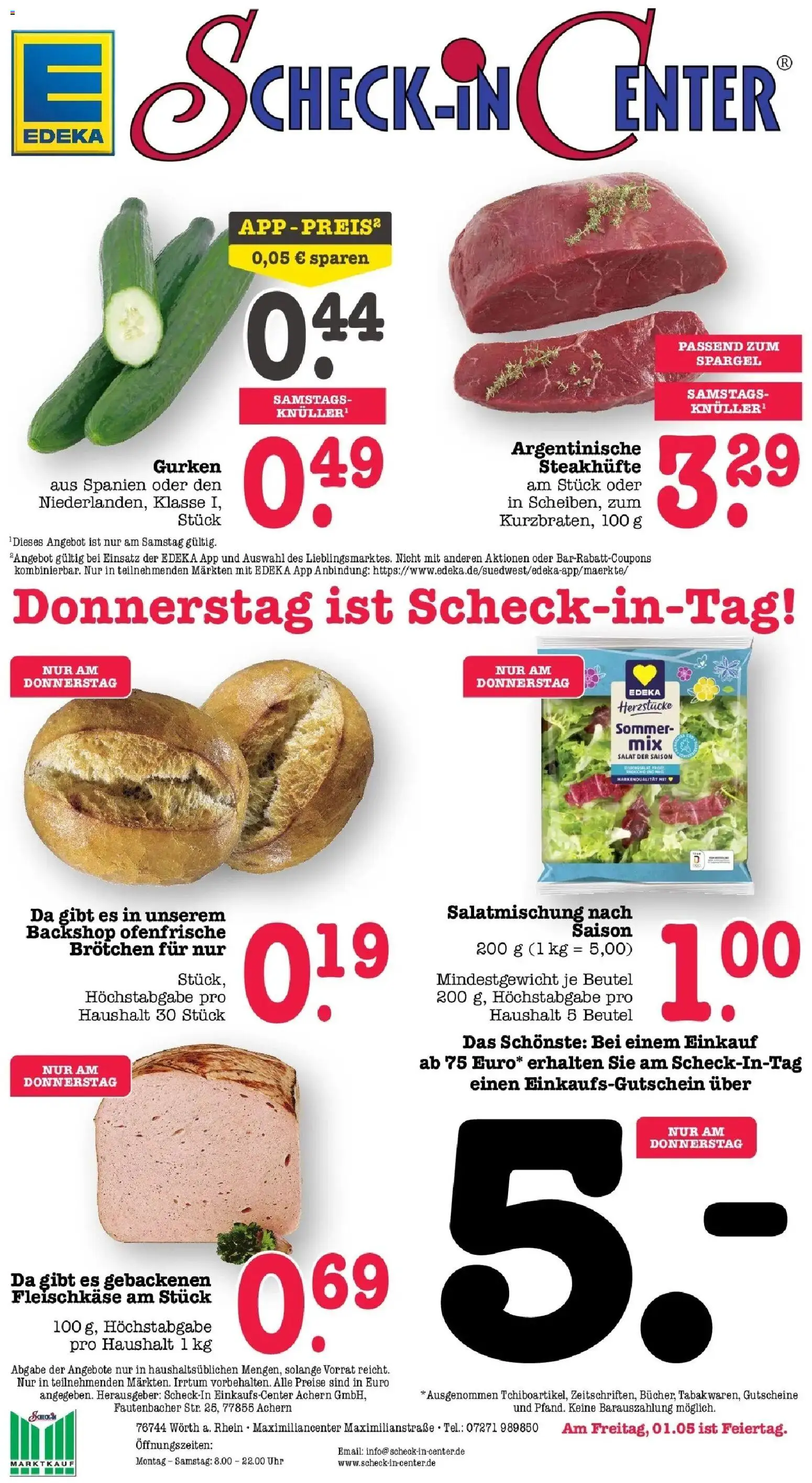 Edeka prospekt Wörth Am Rhein	 – gültig ab 27.04.2026 | Seite: 73 | Produkte: Spargel, Ofenfrische, Gurken, Salat