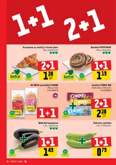 IKI leidinys galioja nuo 2026.08.03 | Puslapis: 30 | Prekių: Bandelė, Sumuštinis, Vištiena