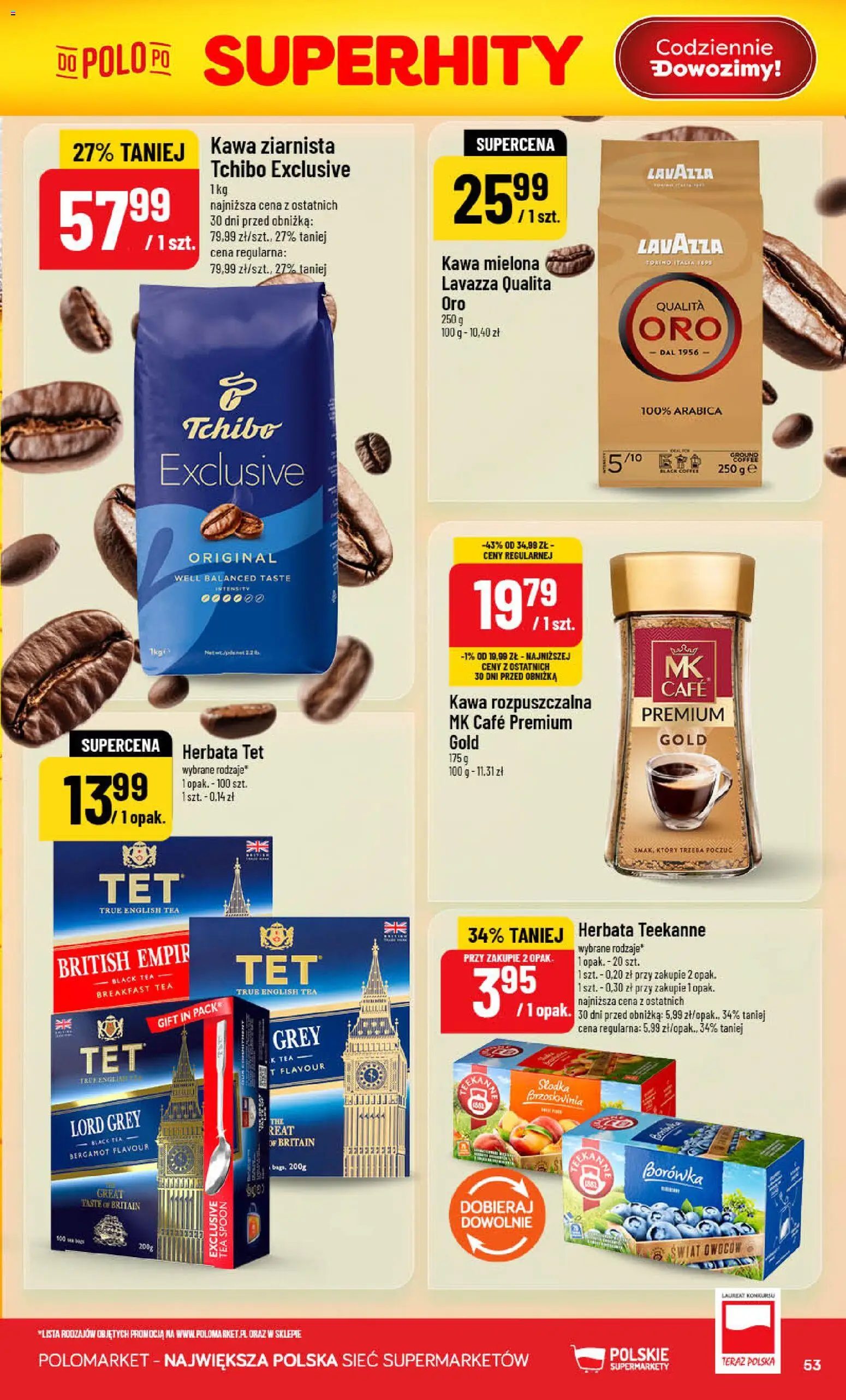 POLOmarket gazetka od 22.07.2026 | Strona: 53 | Produkty: Brzoskwinia, Lavazza, Tchibo, Kawa
