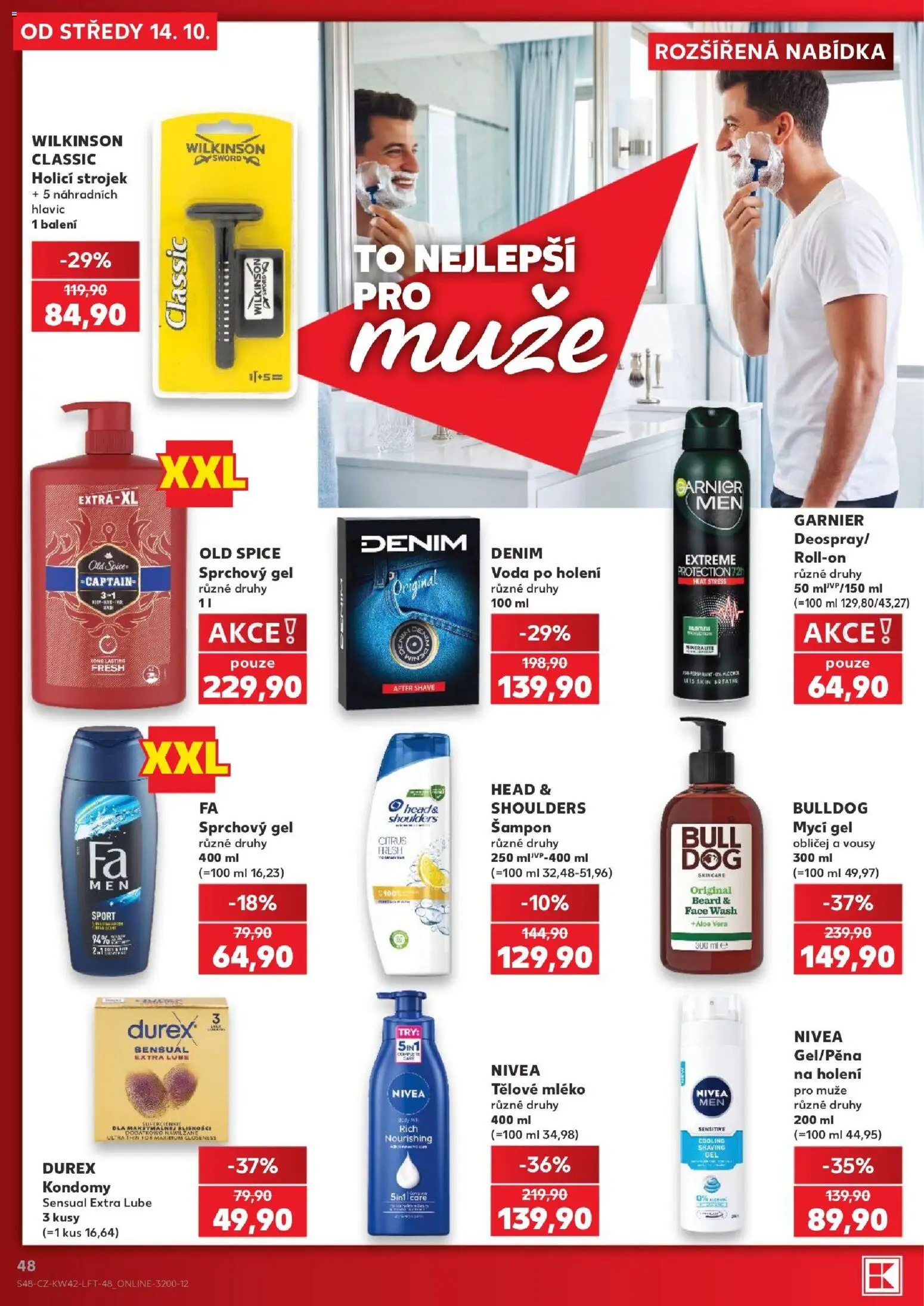Kaufland leták - Ostrava od 14.10.2026 | Strana: 48 | Produkty: Tělové mléko, Sprchový gel, Mycí gel, Šampon