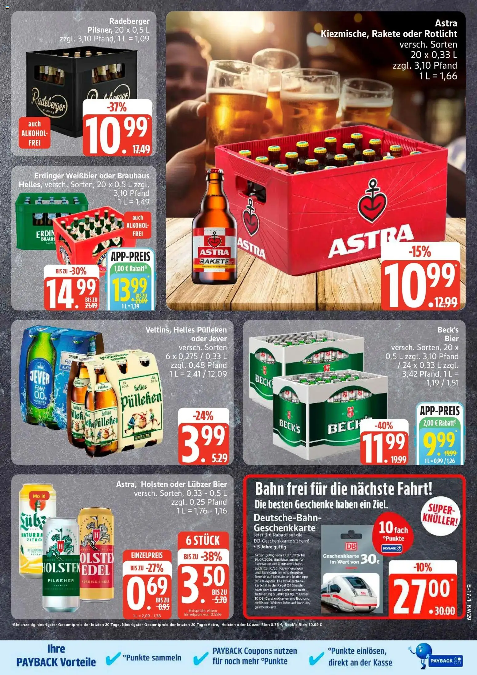 Edeka Prospekt Mölln – gültig ab 13.07.2026 | Seite: 21 | Produkte: Erdinger, Bier, Holsten, Lubzer