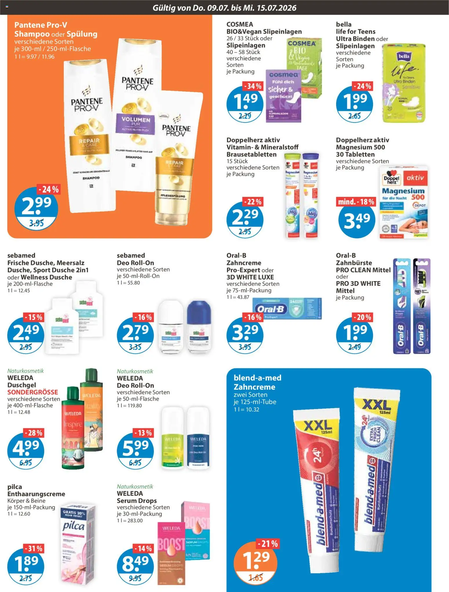 V-Markt Angebote – gültig ab 09.07.2026 | Seite: 10 | Produkte: Dusche, Shampoo, Duschgel, Serum