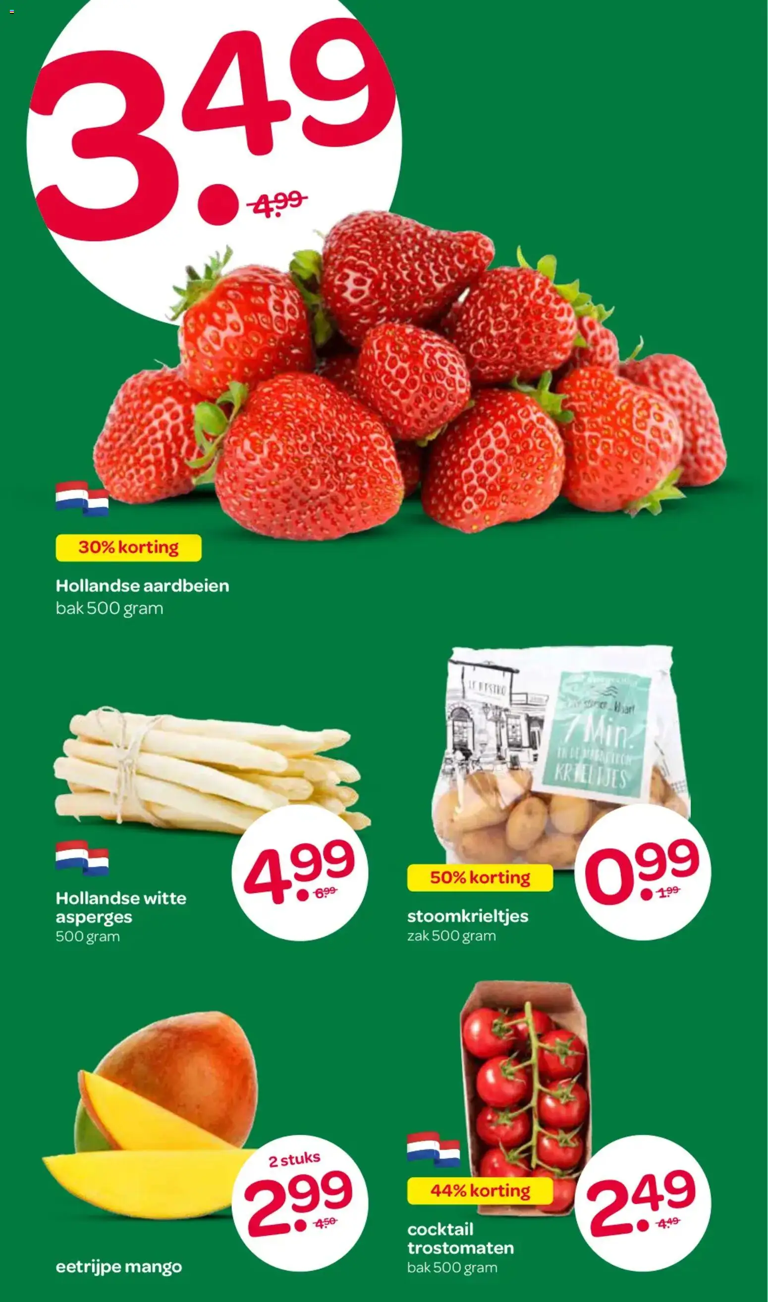 {H1} | Pagina: 2 | Producten: Asperges, Aardbeien, Zak, Mango