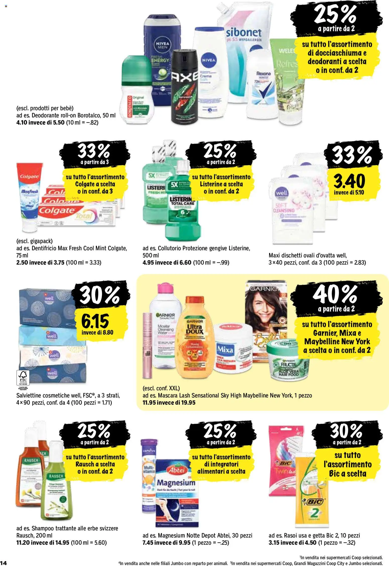 Coop aktionen IT – gültig ab 21.05.2026 | Seite: 14 | Produkte: Shampoo, Deodorant, Mascara
