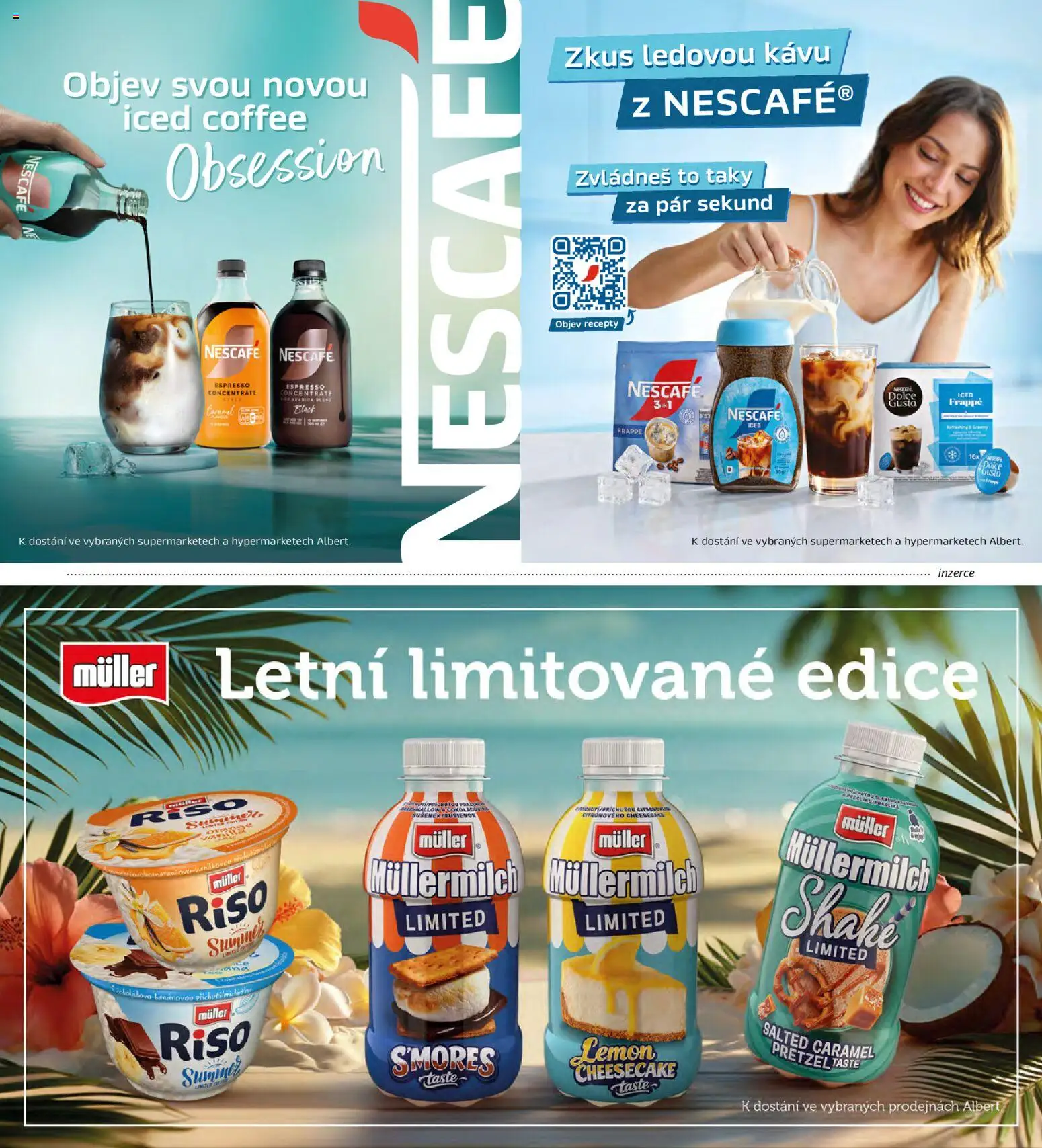 Albert magazín od 01.07.2026 | Strana: 75 | Produkty: Dolce Gusto, Nescafé, Cheesecake, Müllermilch