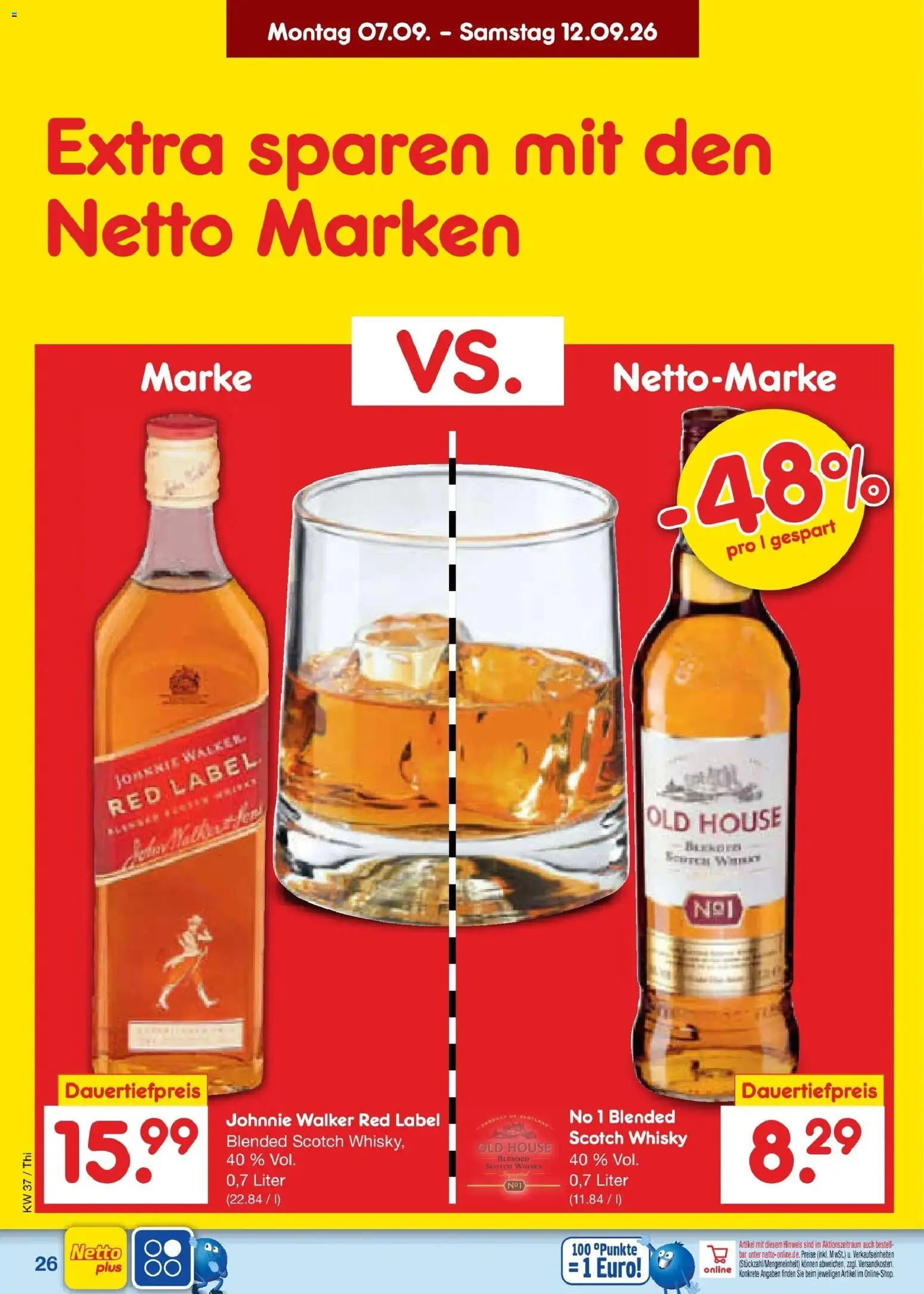 Netto Marken-Discount Prospekt Pirna – gültig ab 07.09.2026 | Seite: 36 | Produkte: Whisky, Johnnie walker