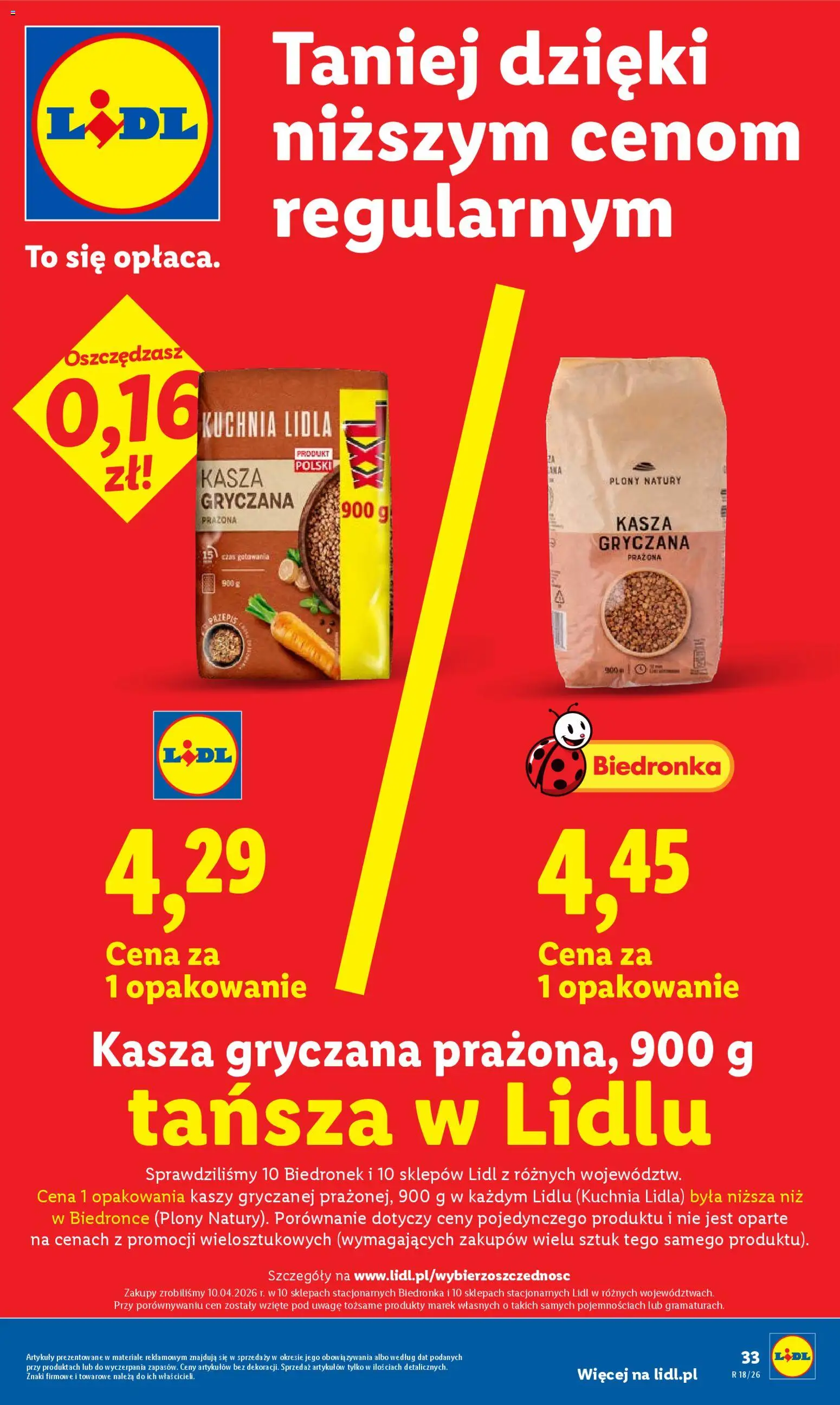 Lidl gazetka od 29.04.2026 | Strona: 33 | Produkty: Kasza, Kasza gryczana